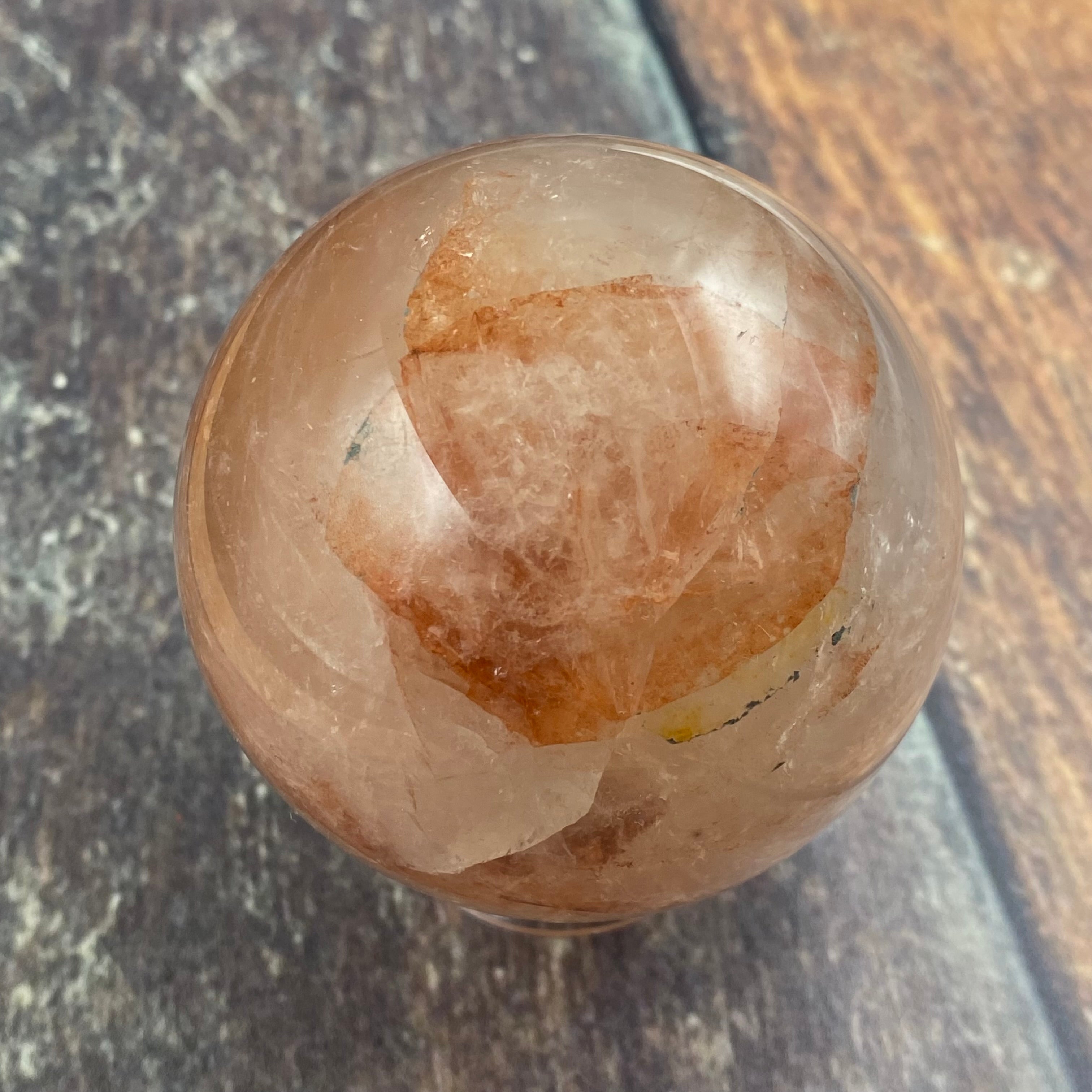 Hematoid Rose Quartz Sphere - 013