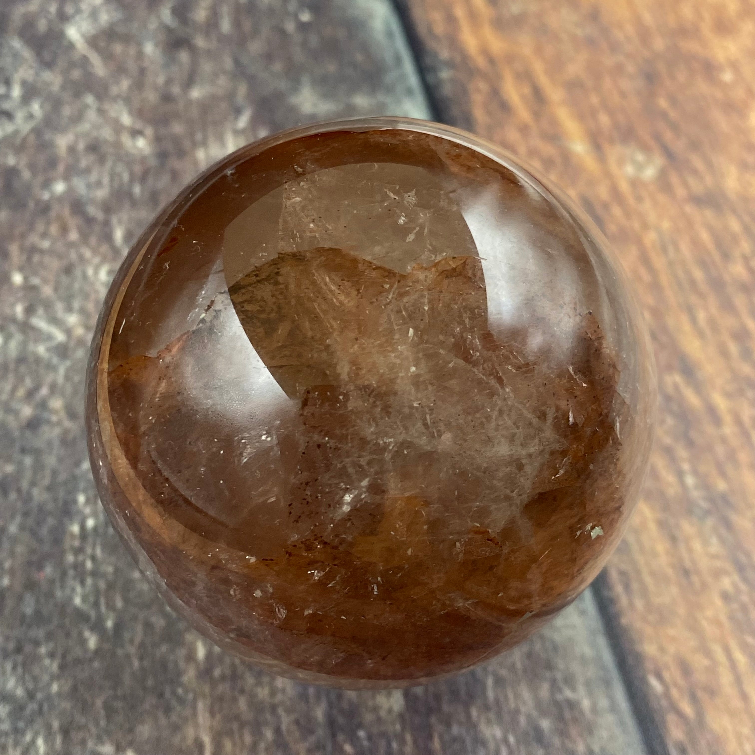 Hematoid Rose Quartz Sphere - 017