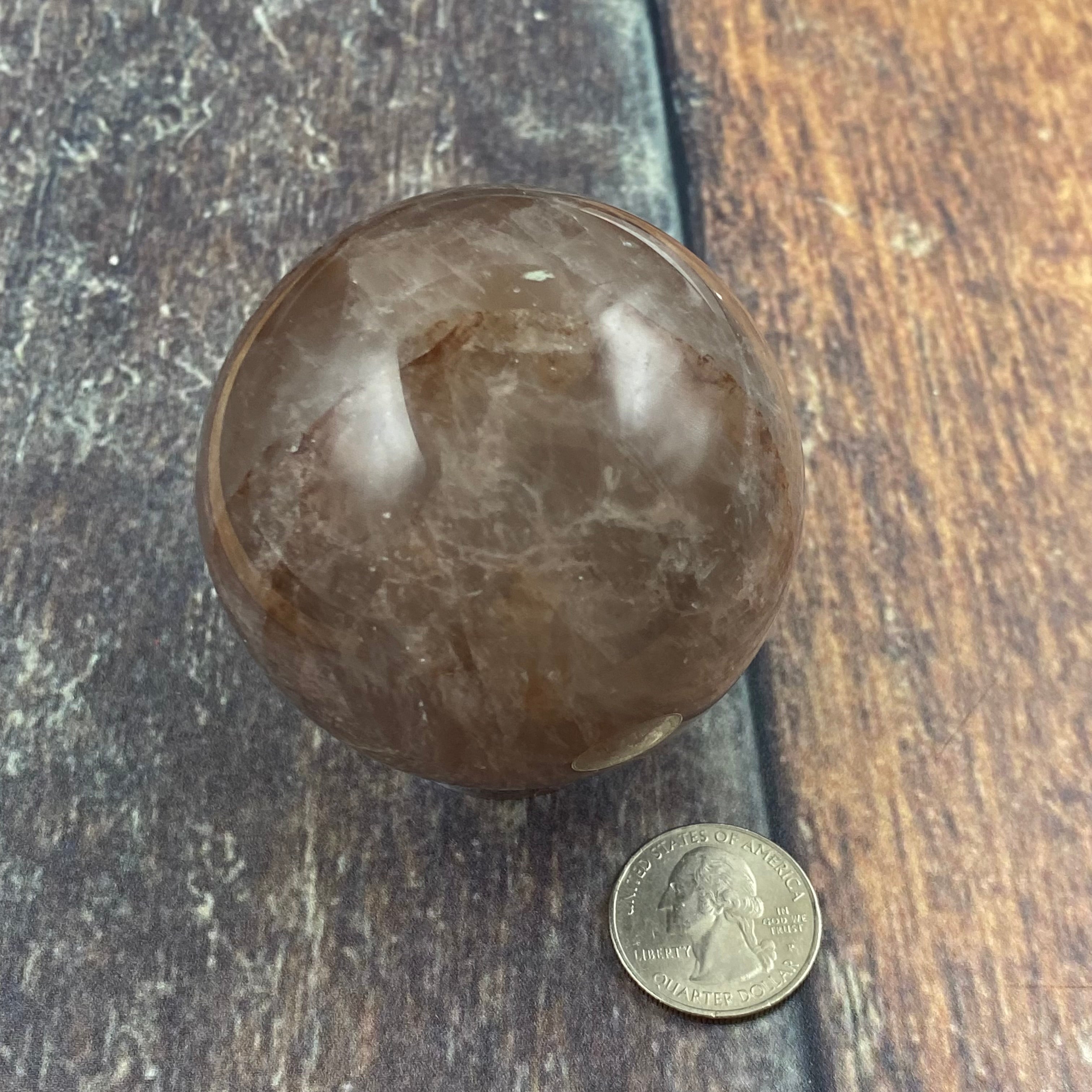 Hematoid Rose Quartz Sphere - 017
