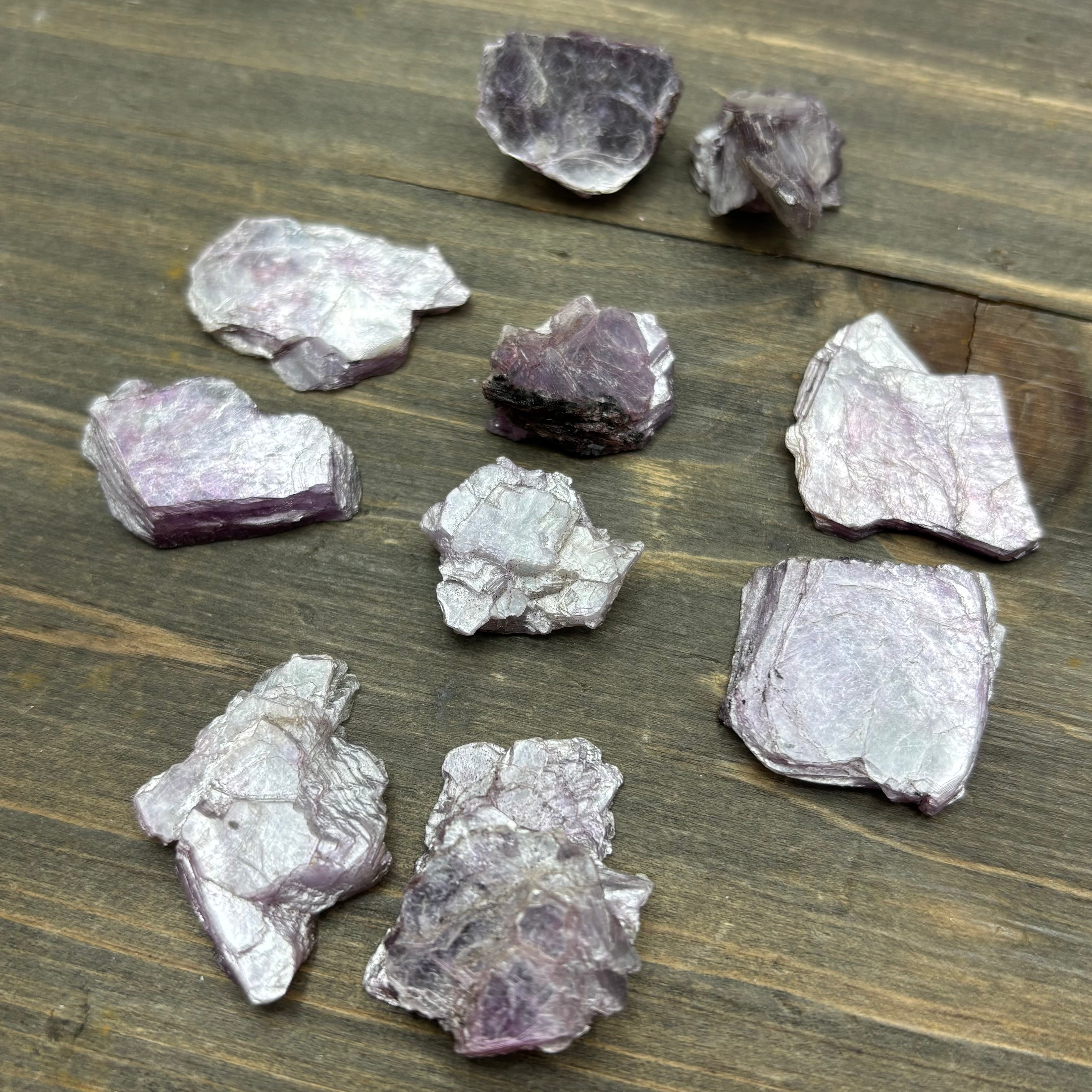 Lepidolite Point Pair