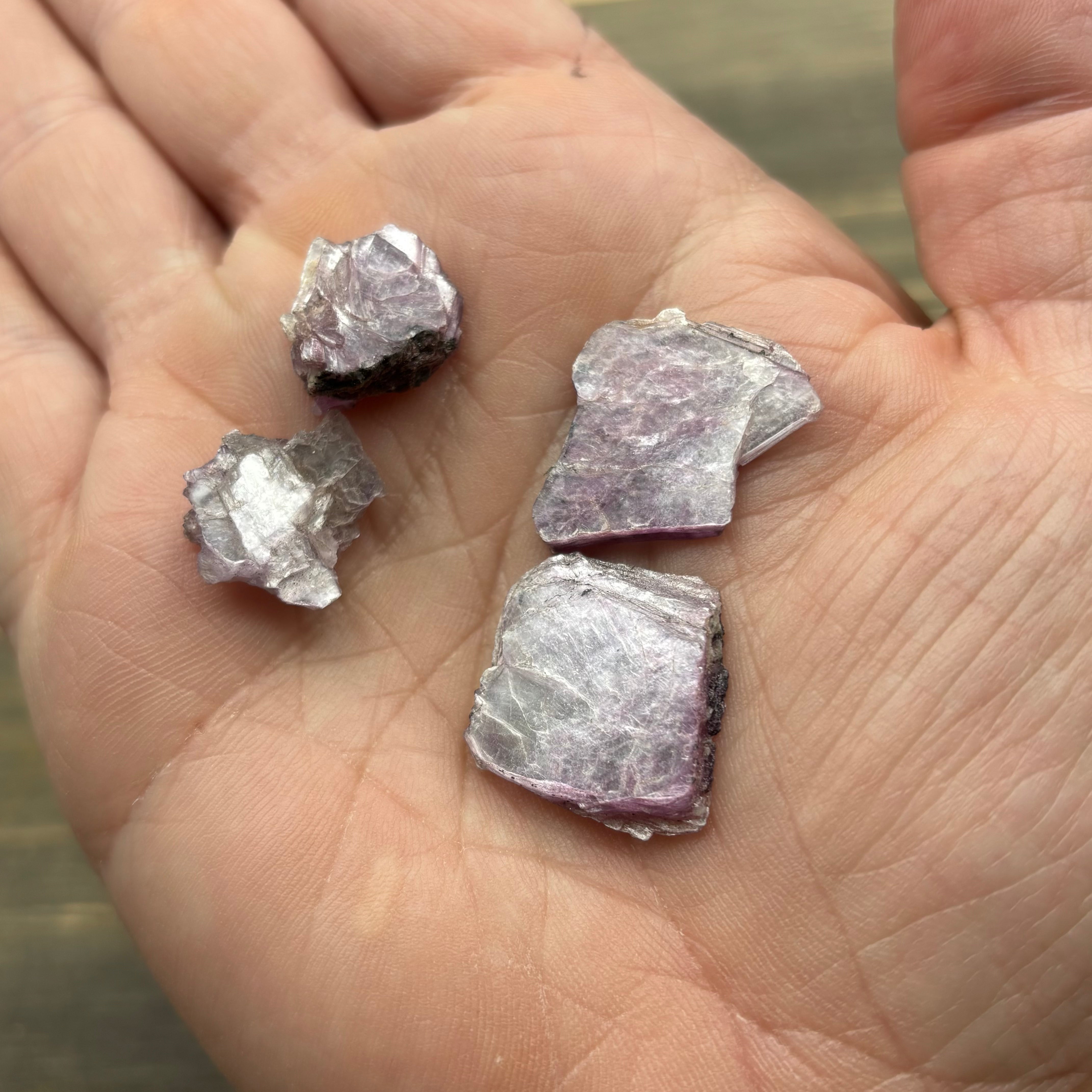 Lepidolite Point Pair