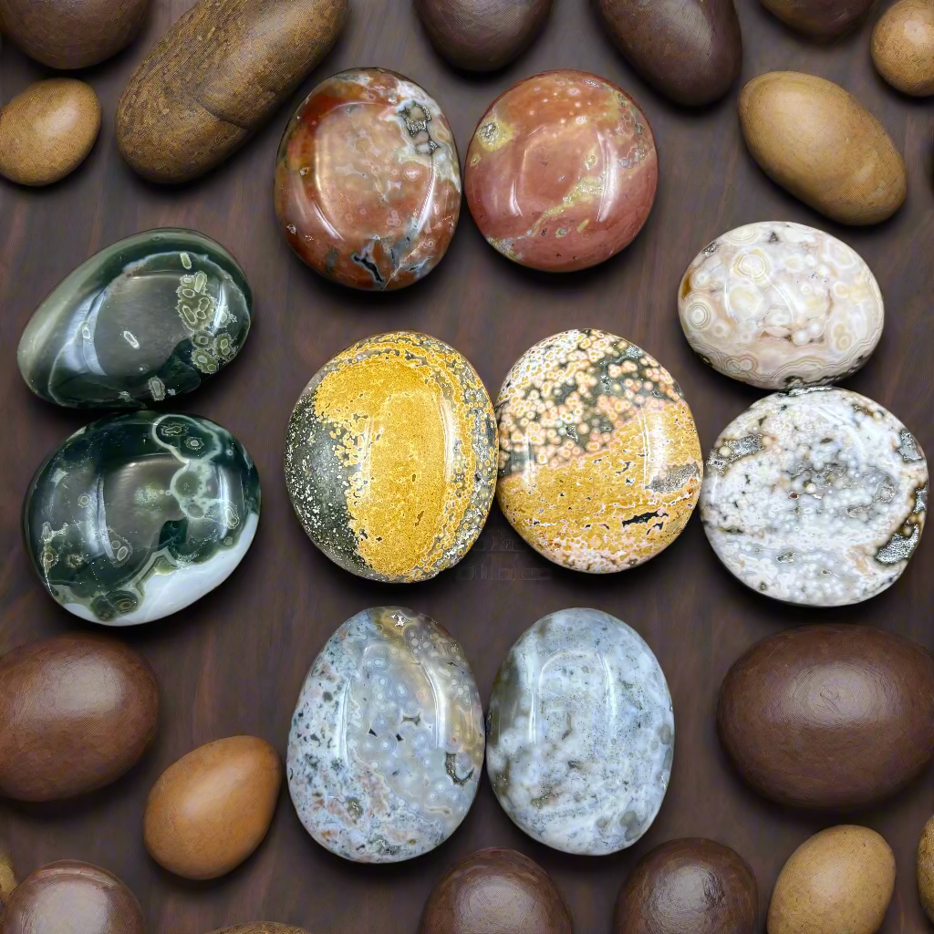 Ocean Jasper 5-Element Palm Pairs