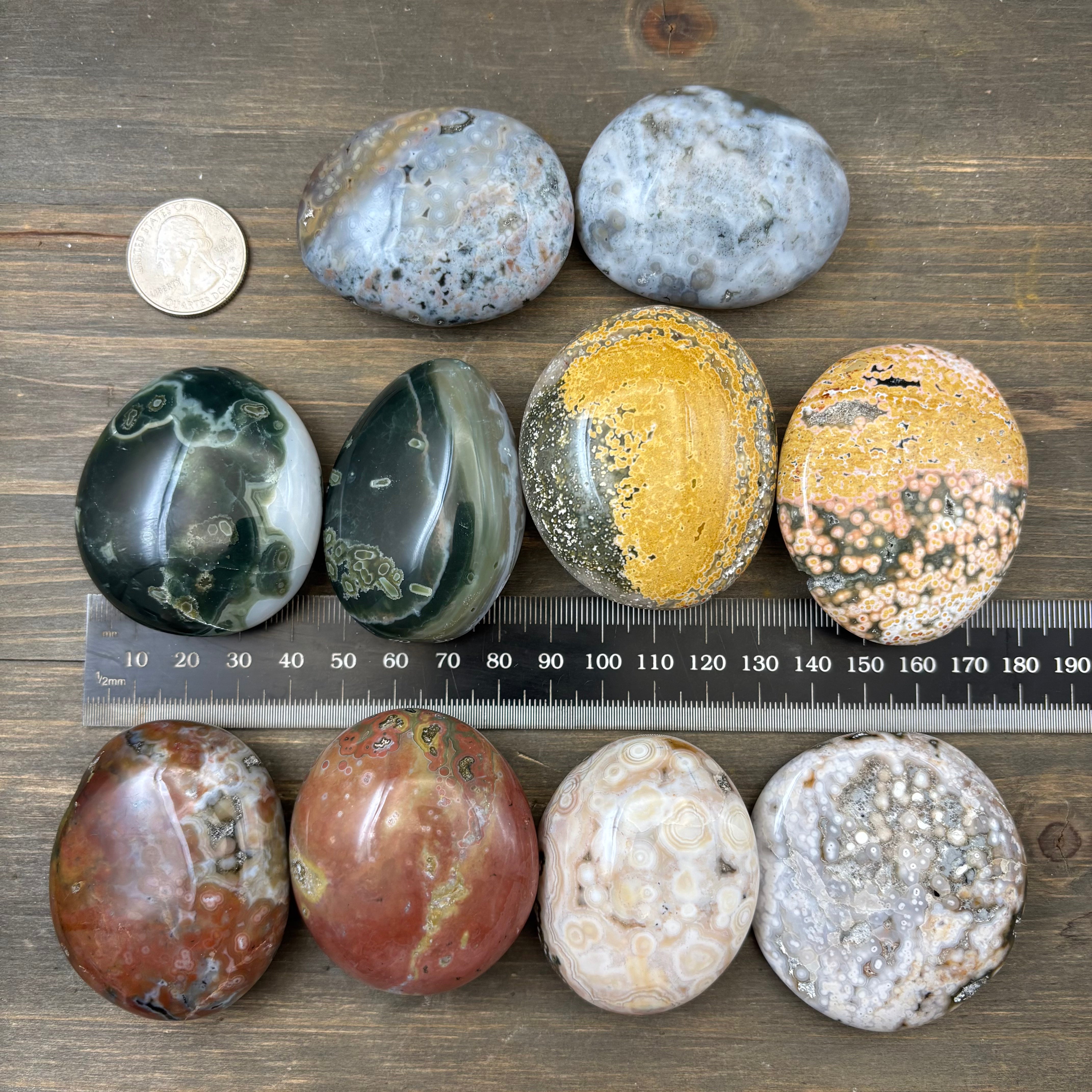 Ocean Jasper 5-Element Palm Pairs