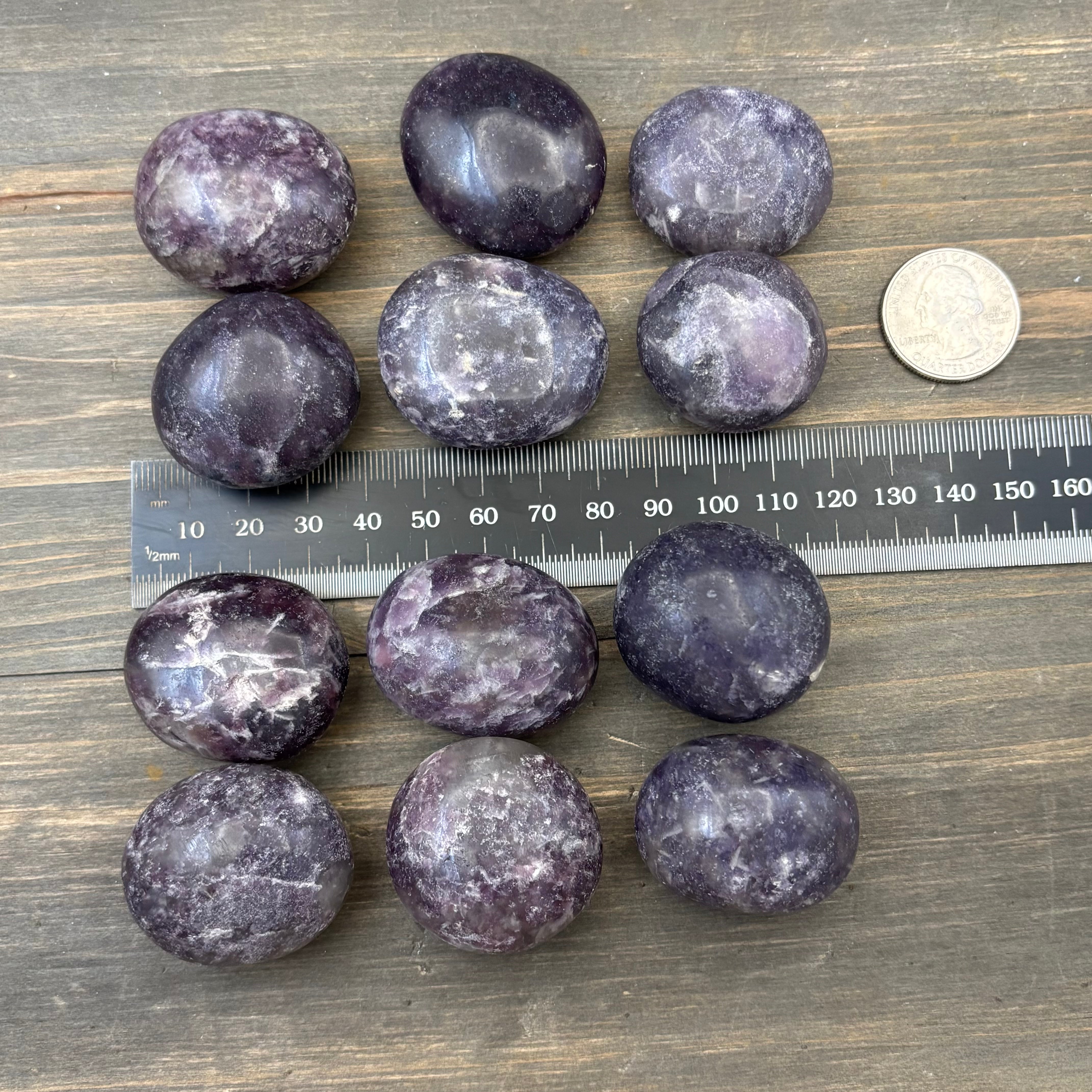 Lepidolite Palm Pair