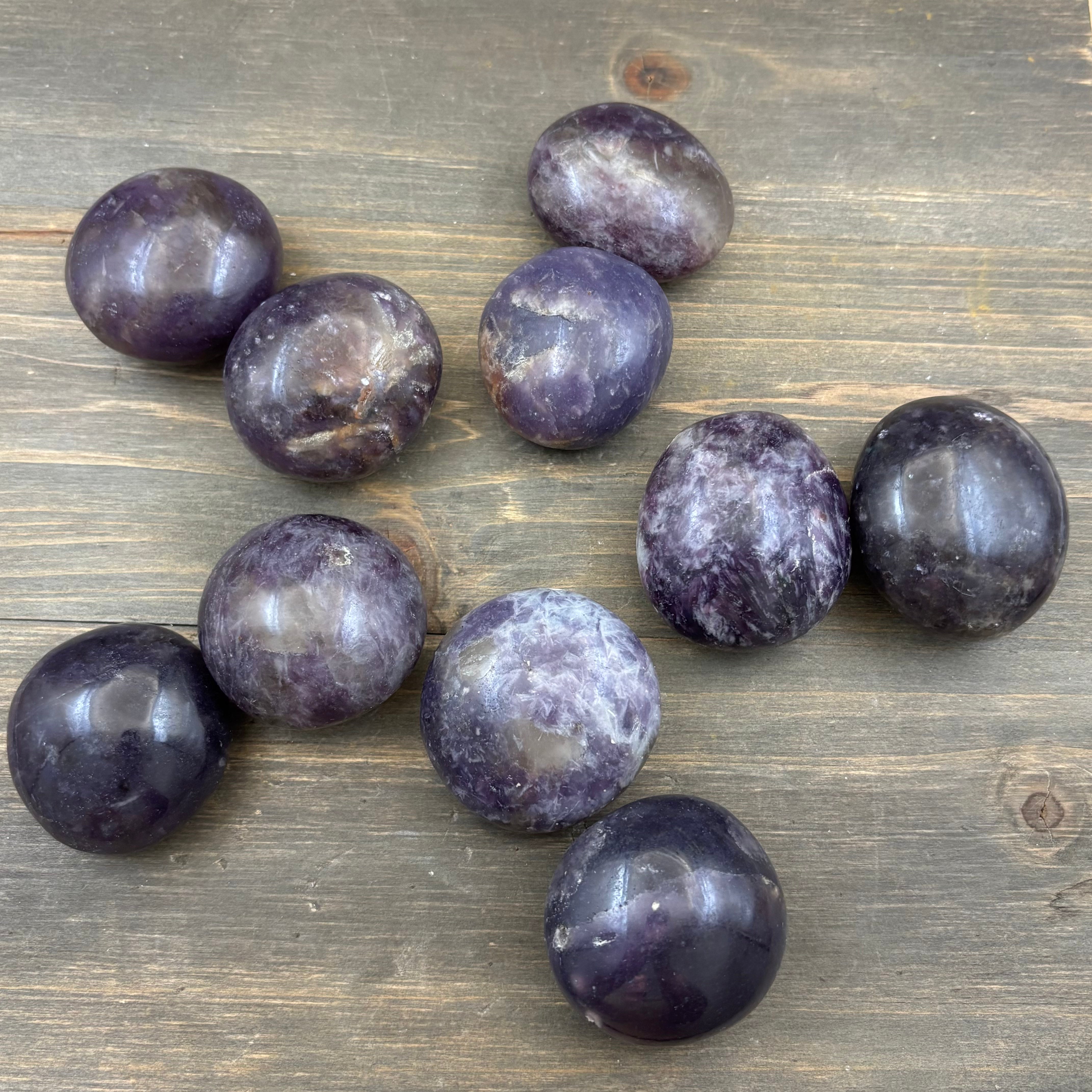 Lepidolite Palm Pair