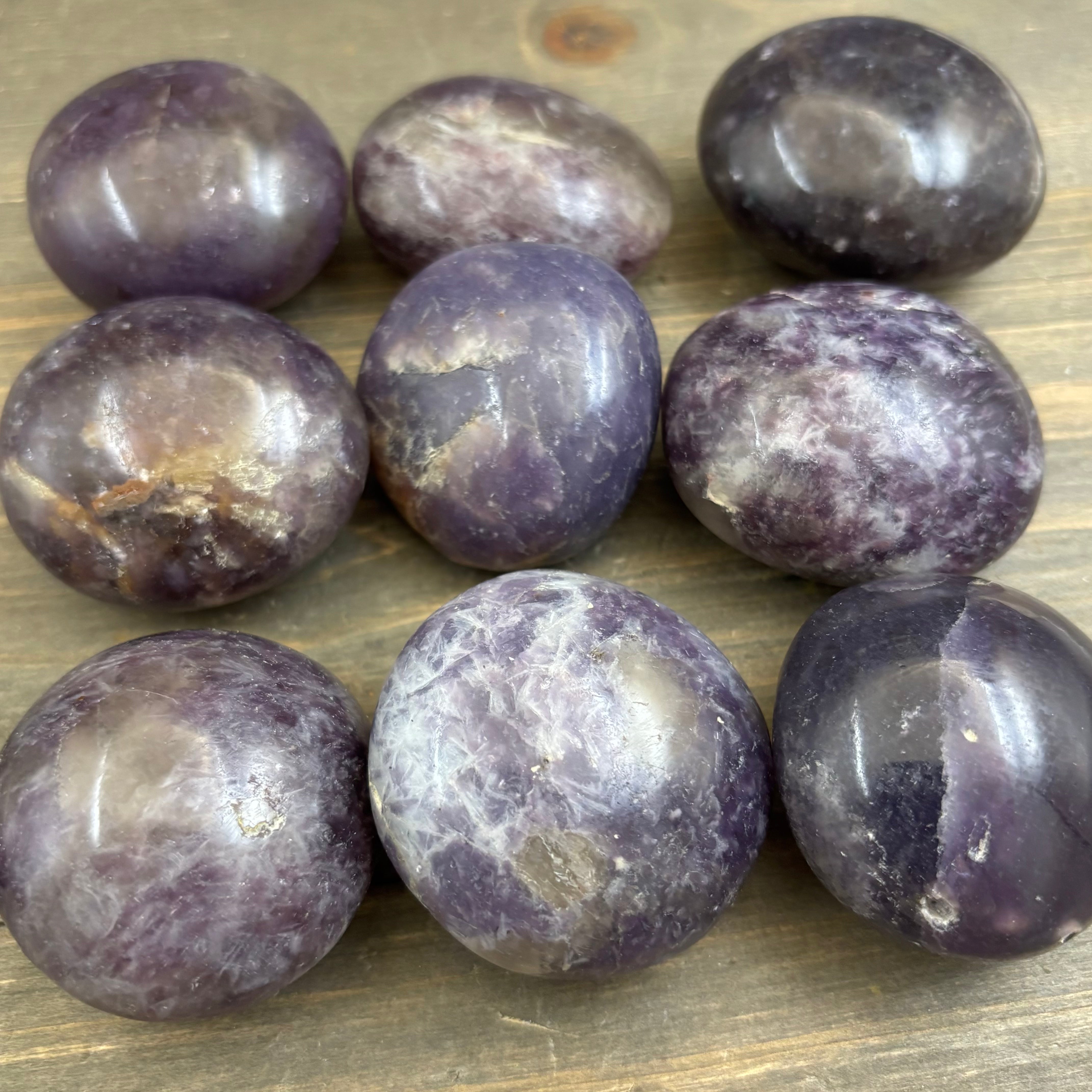 Lepidolite Palm Pair