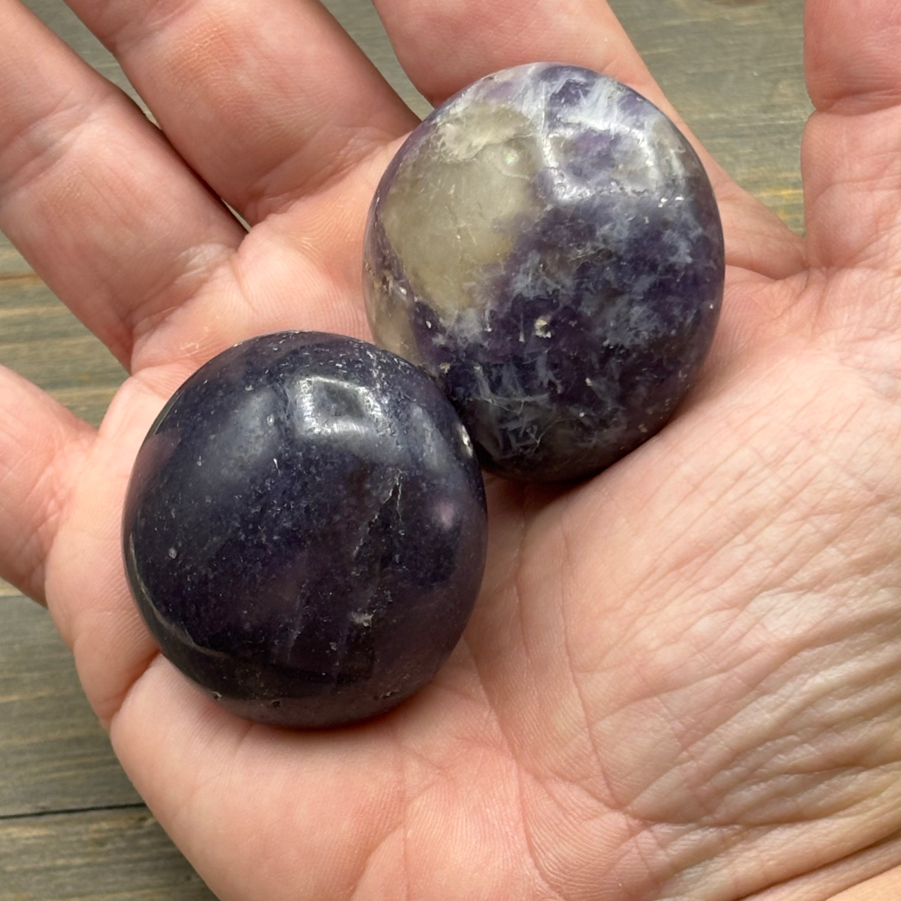 Lepidolite Palm Pair