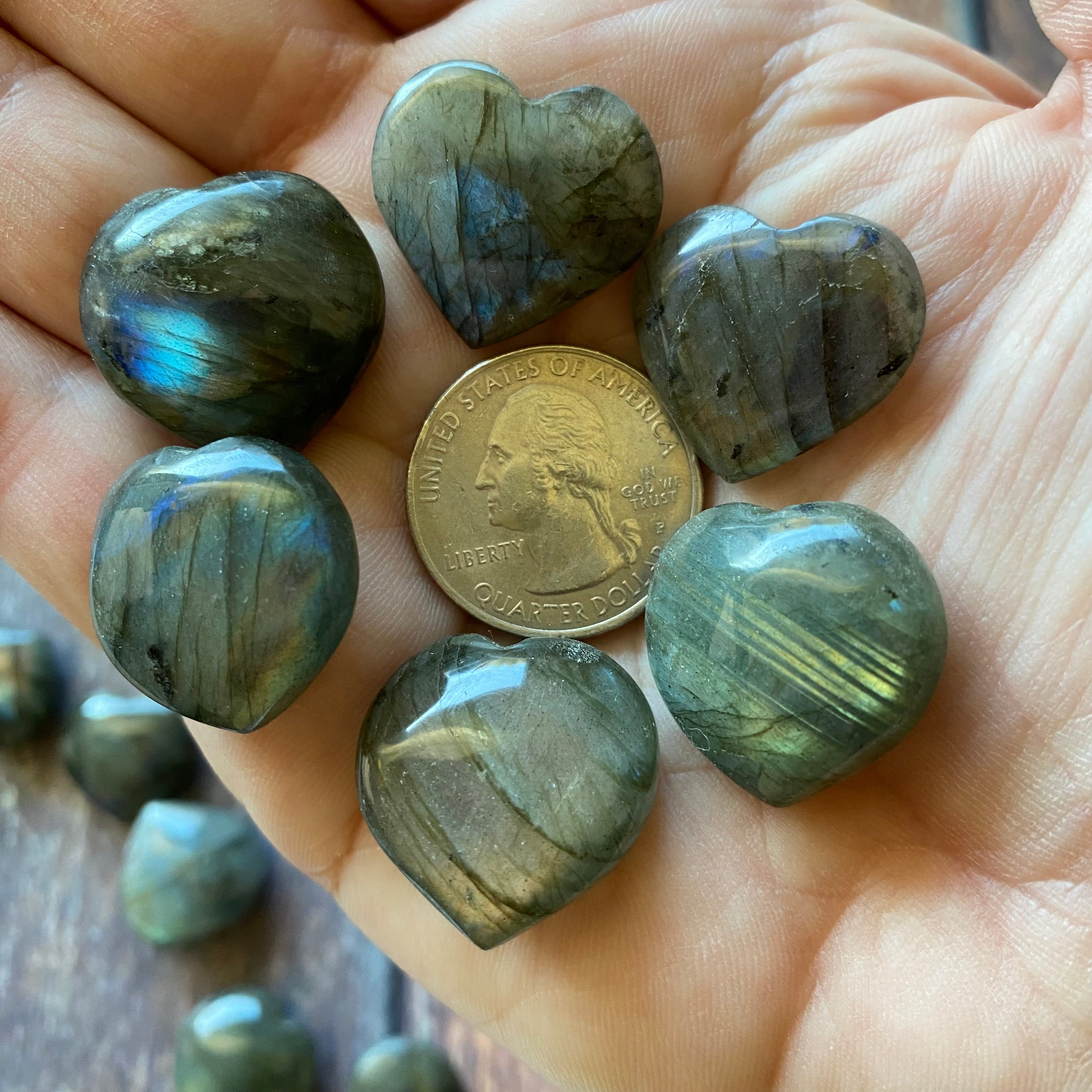 Labradorite Heart