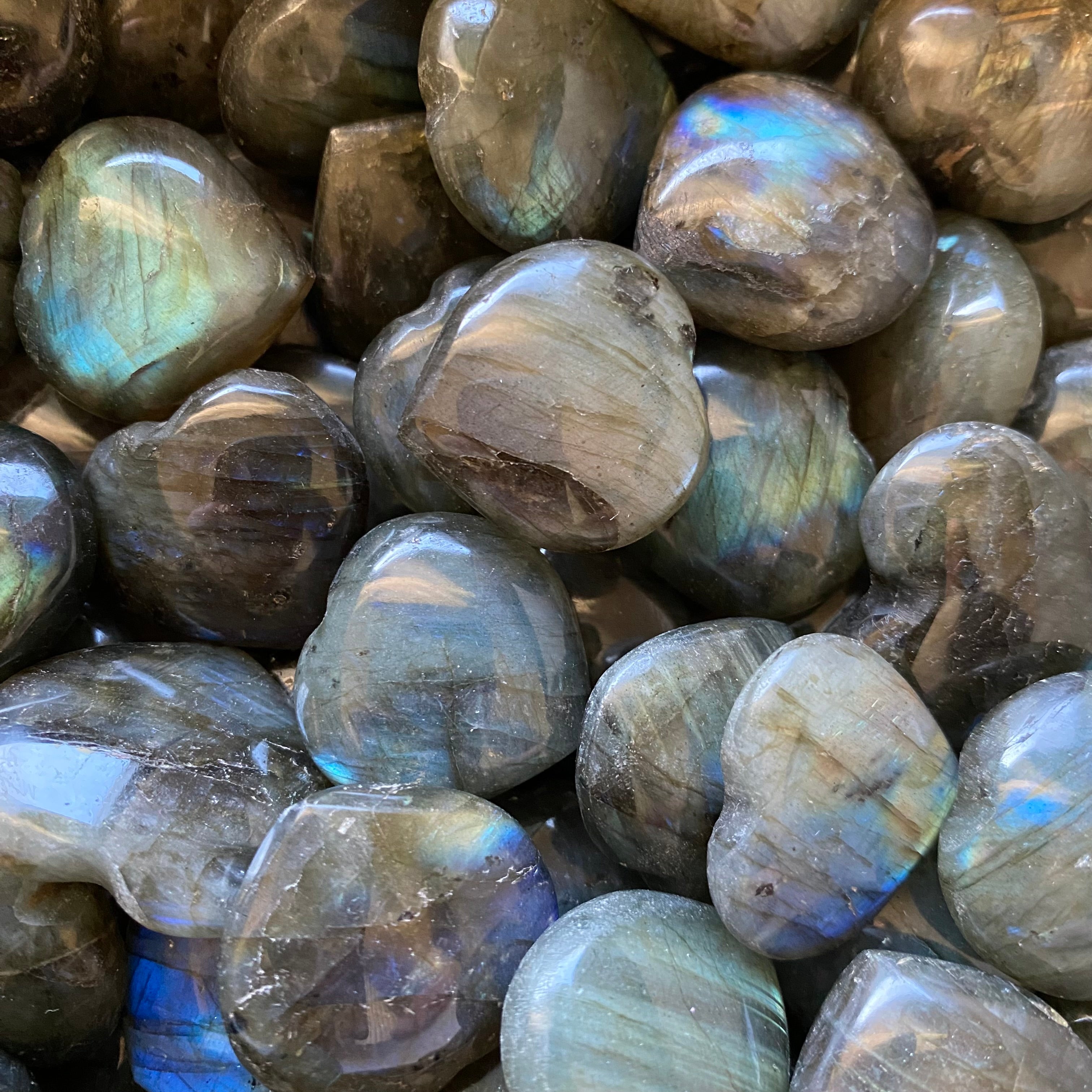 Labradorite Heart