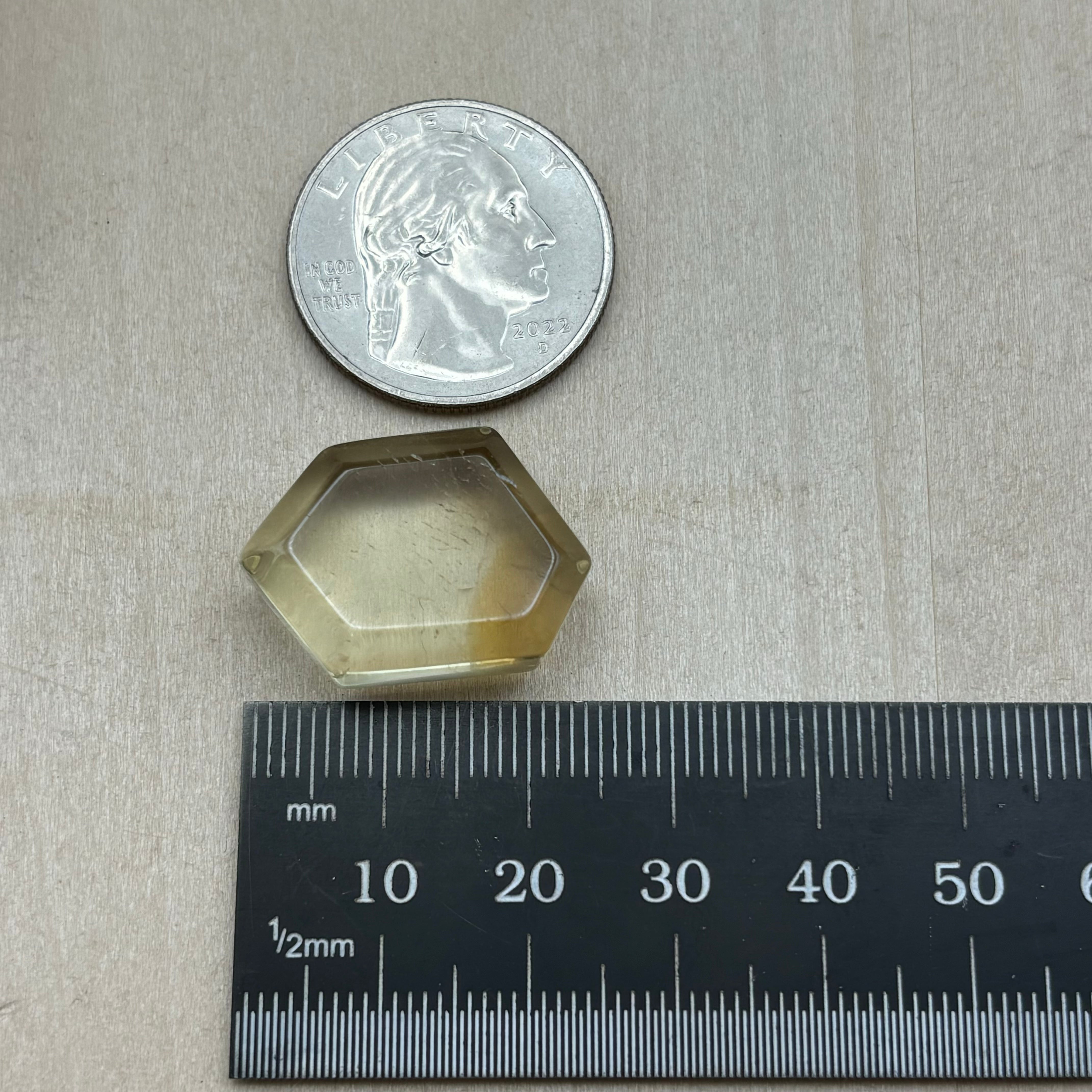 Citrine Crystal Cross-Section - 009
