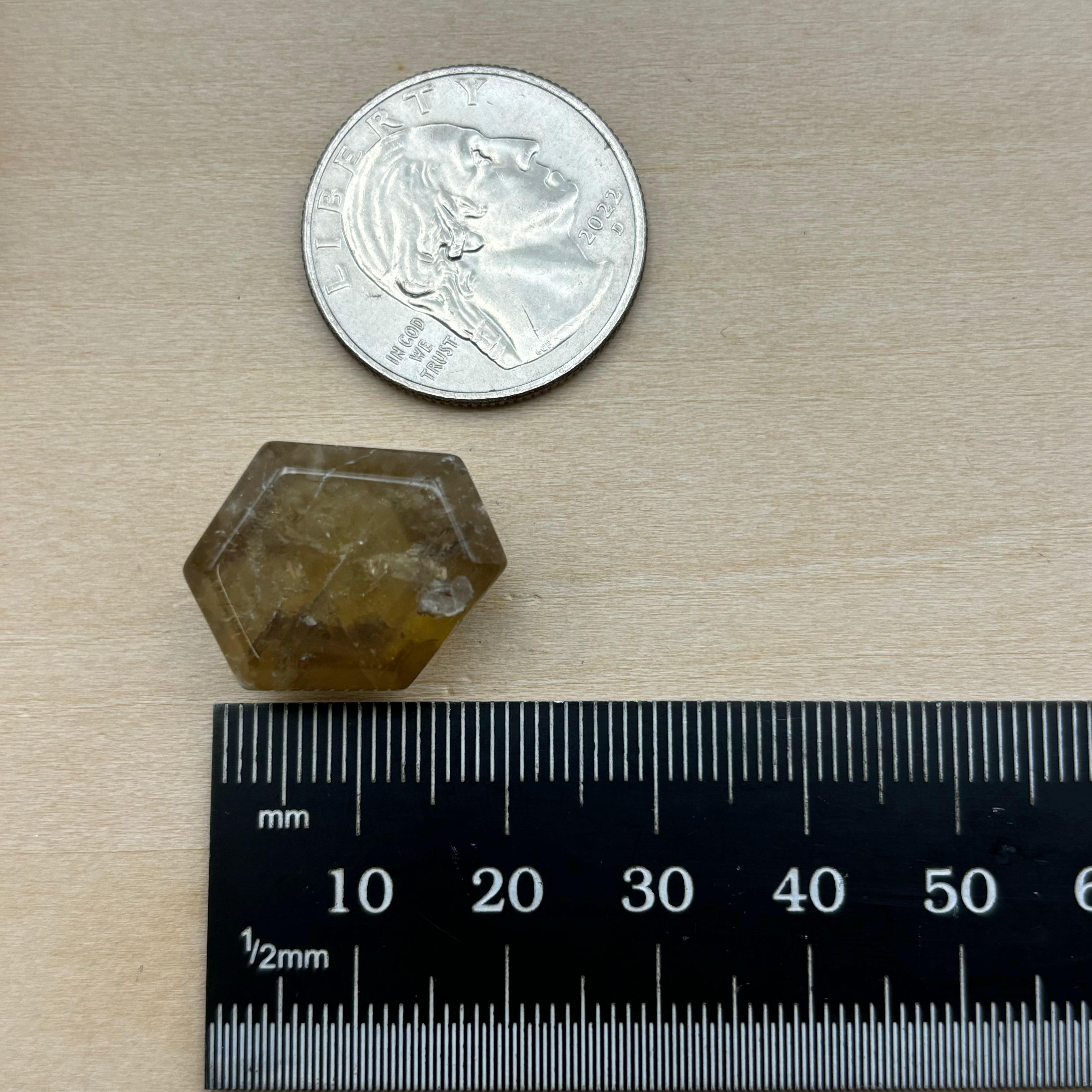 Citrine Crystal Cross-Section - 031