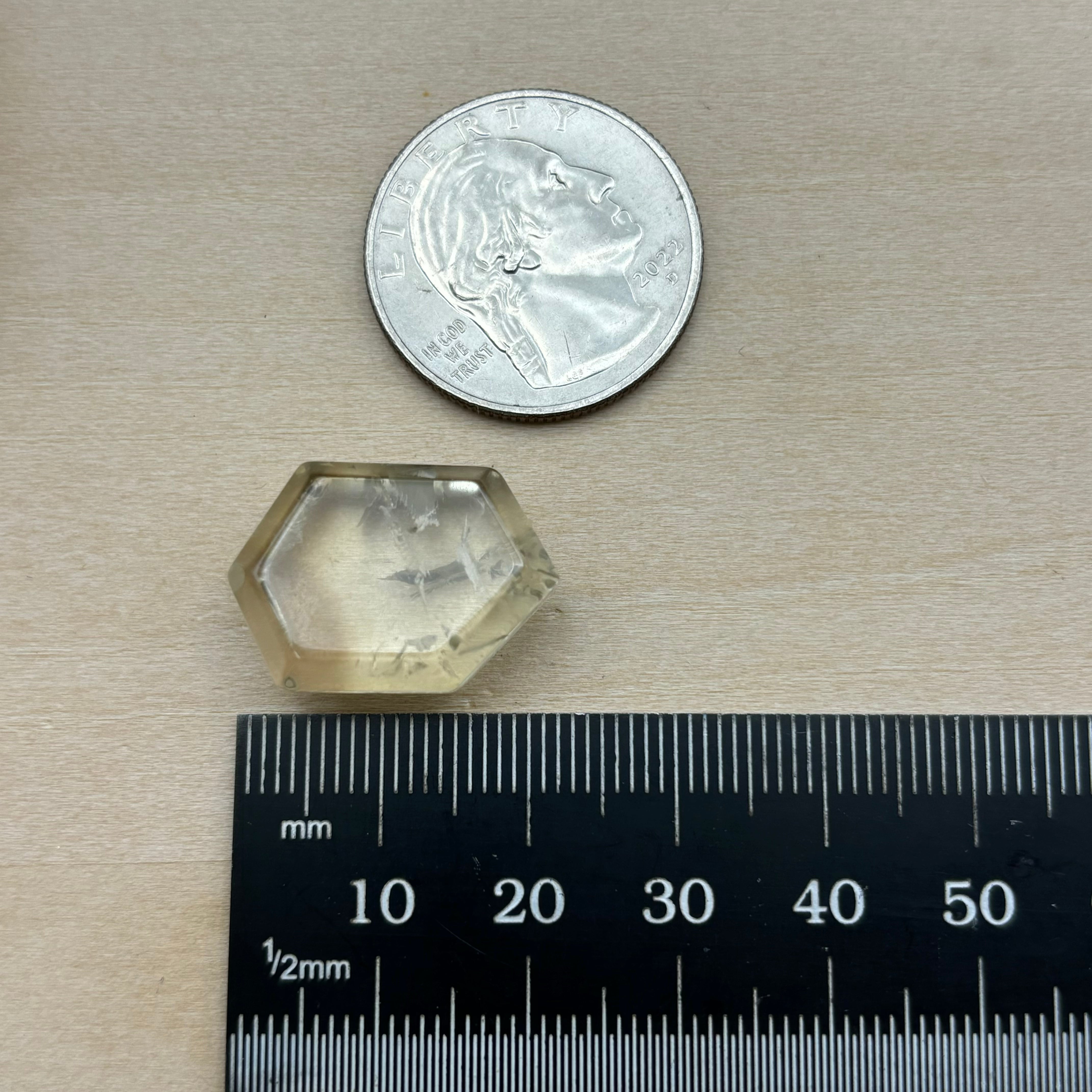 Citrine Crystal Cross-Section - 037