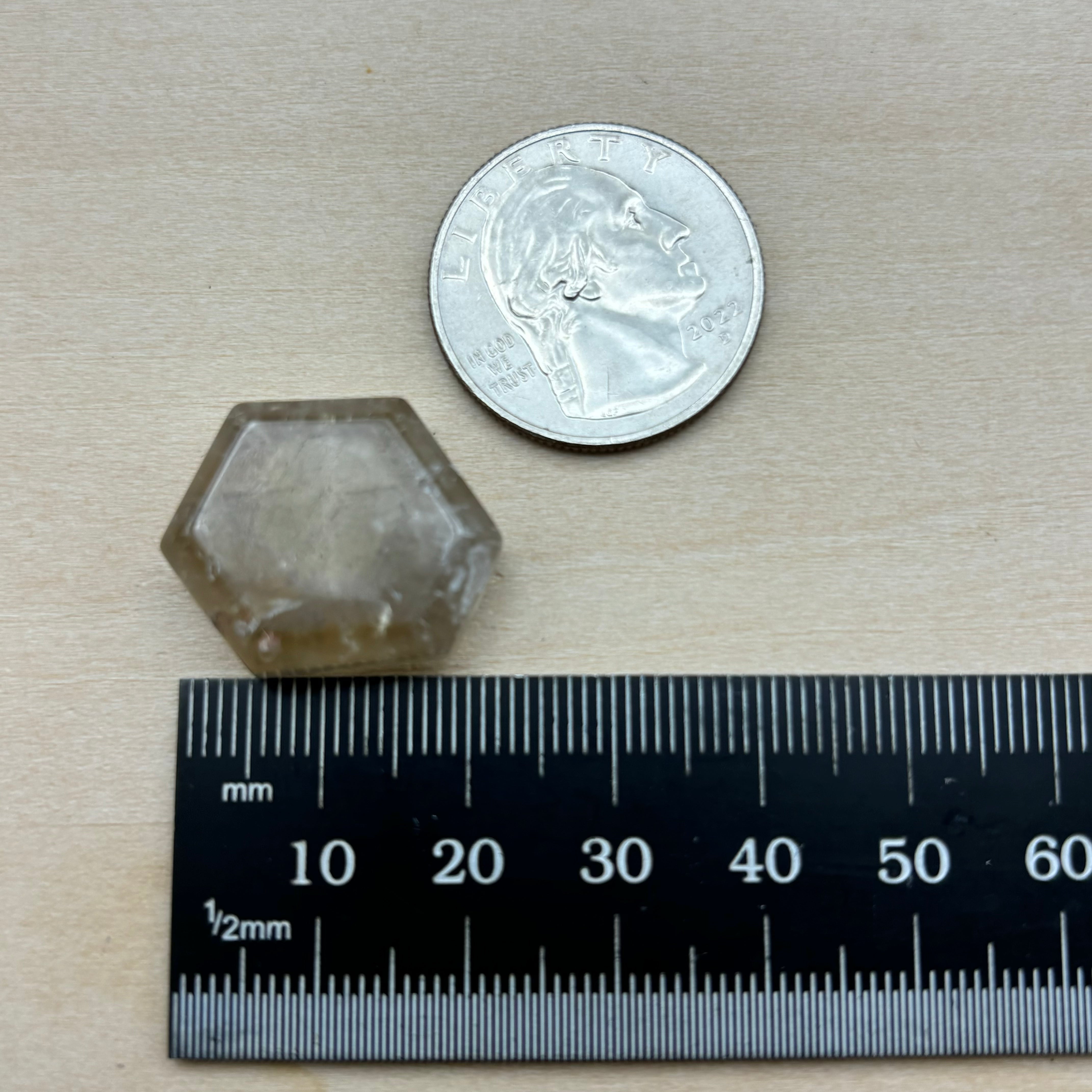 Citrine Crystal Cross-Section - 049