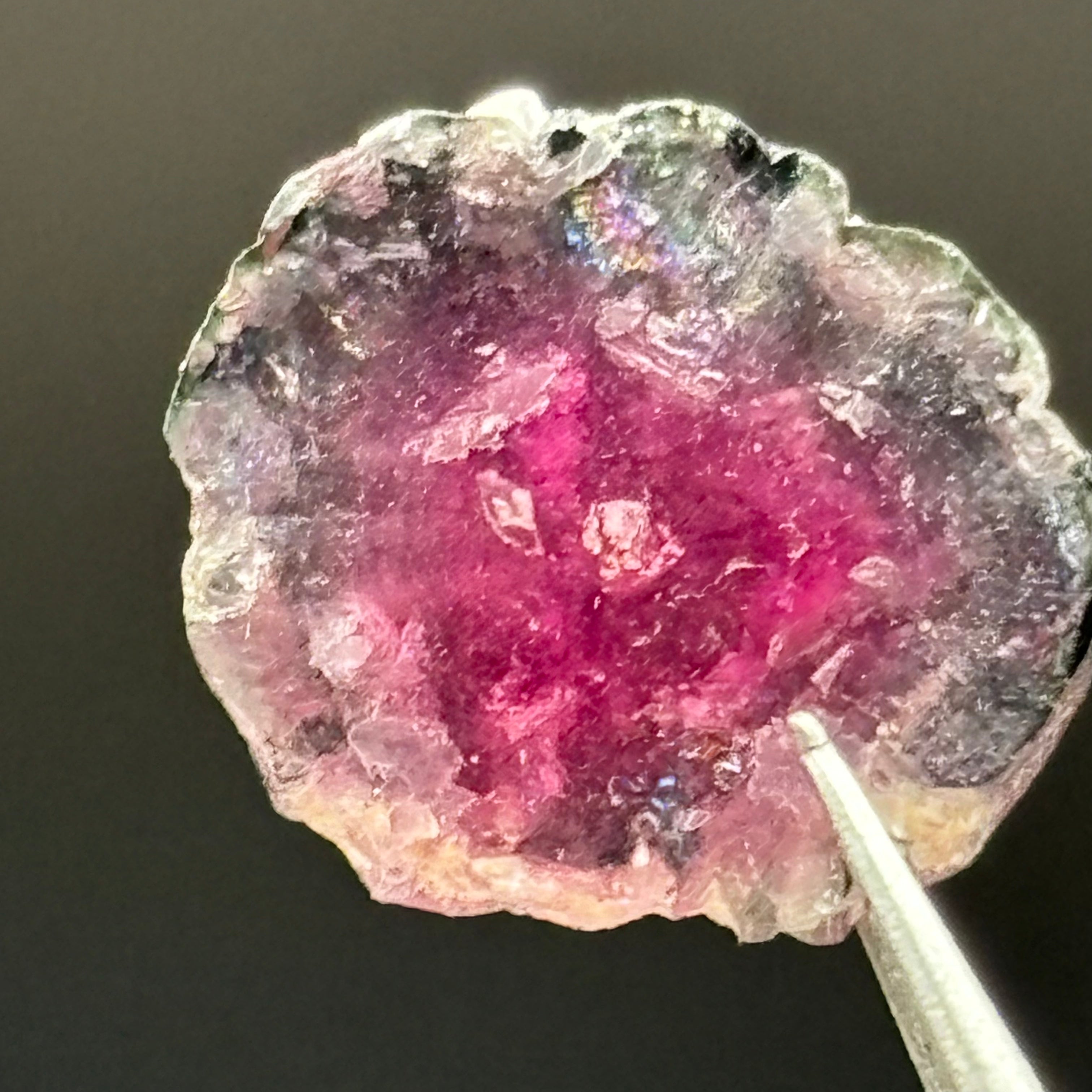 Watermelon Tourmaline Crystal Slice - 004