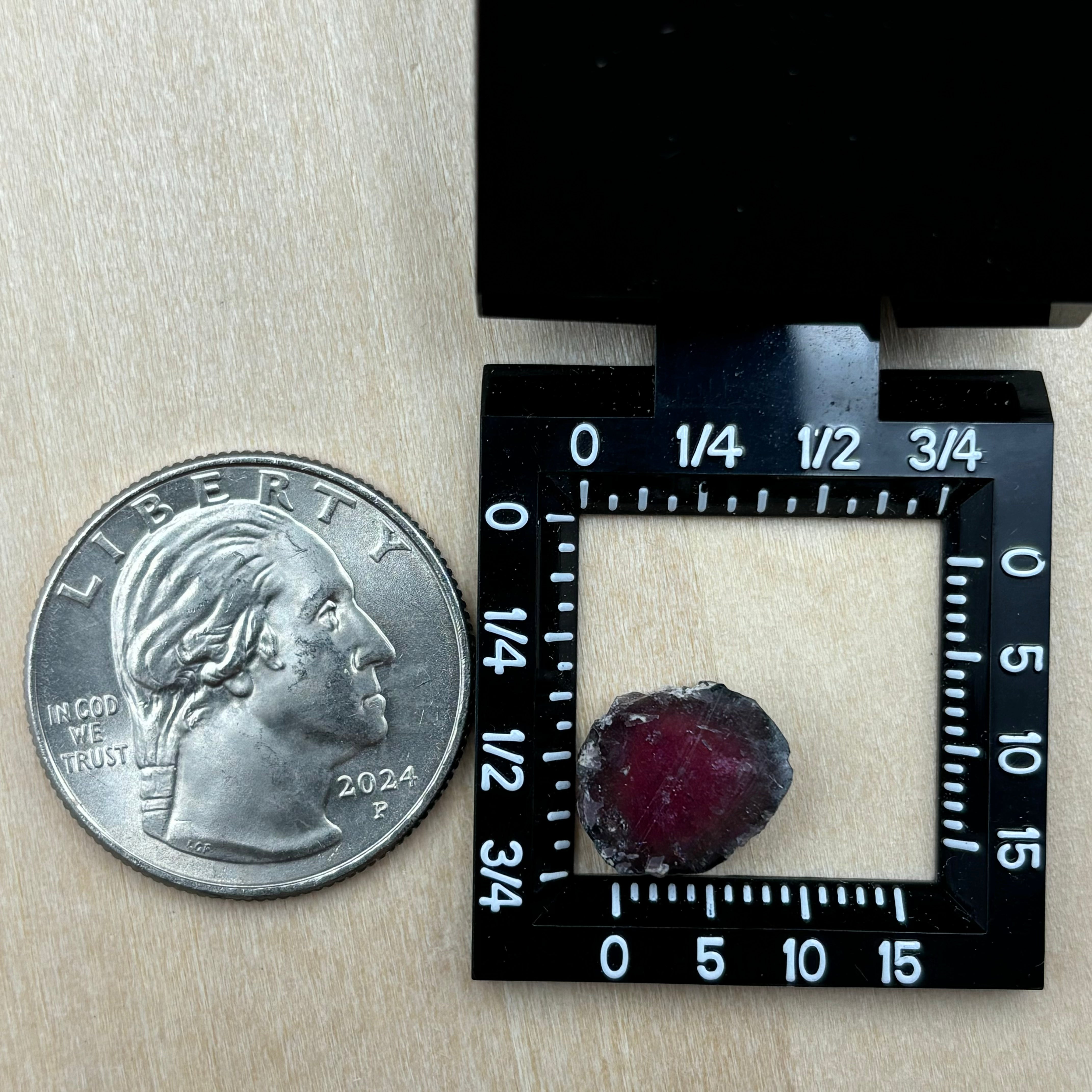 Watermelon Tourmaline Crystal Slice - 004