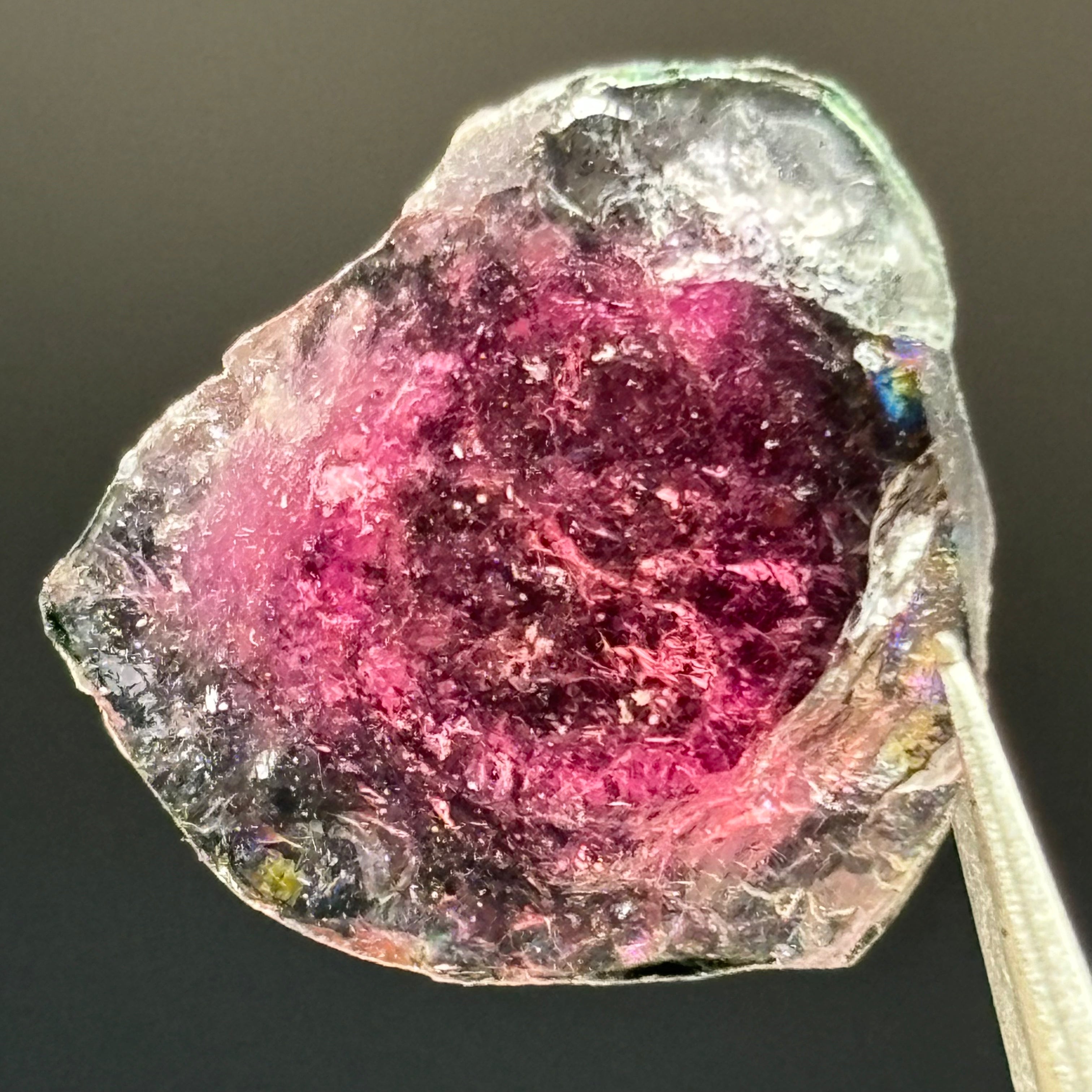 Watermelon Tourmaline Crystal Slice - 021