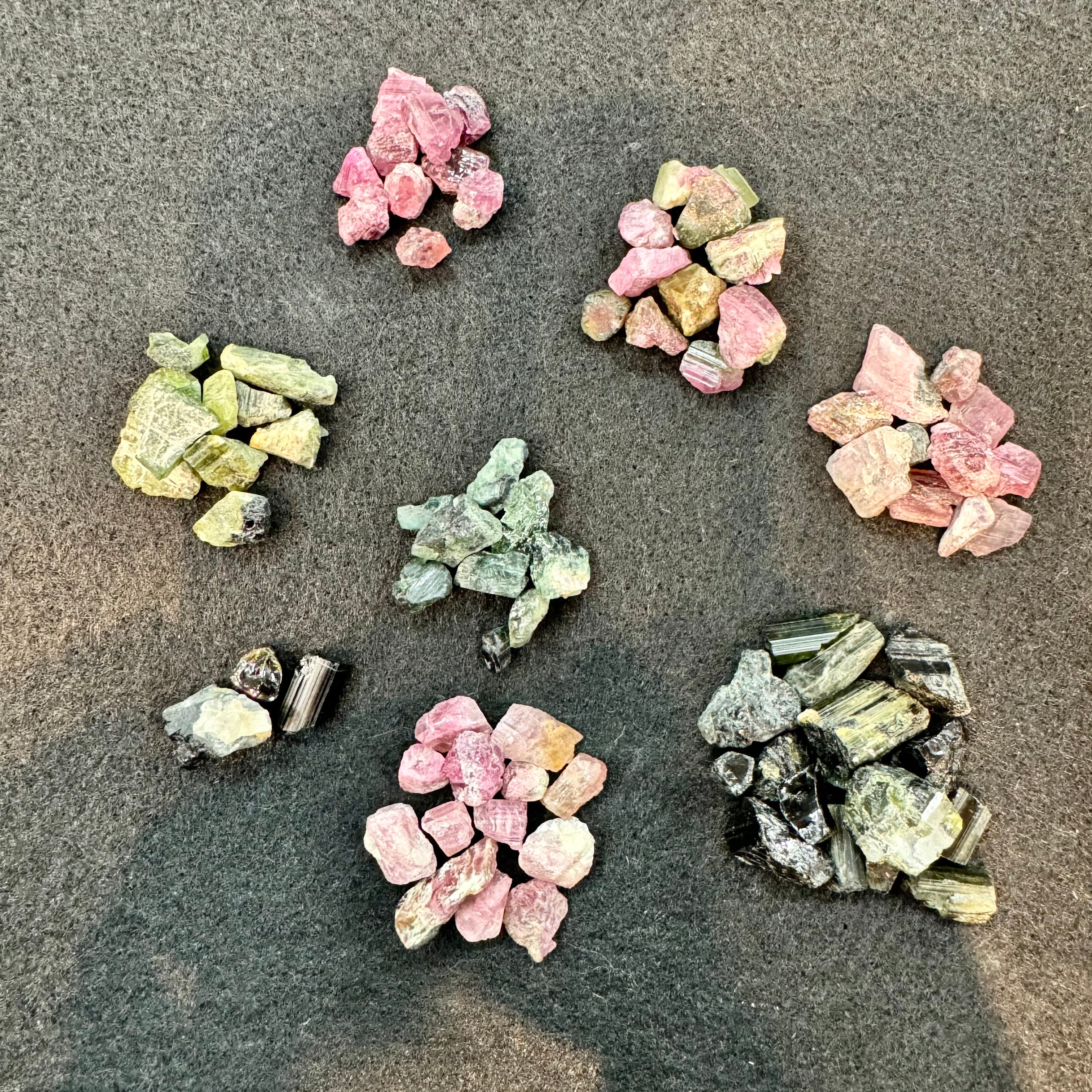 Small Multicolored Tourmaline Crystals