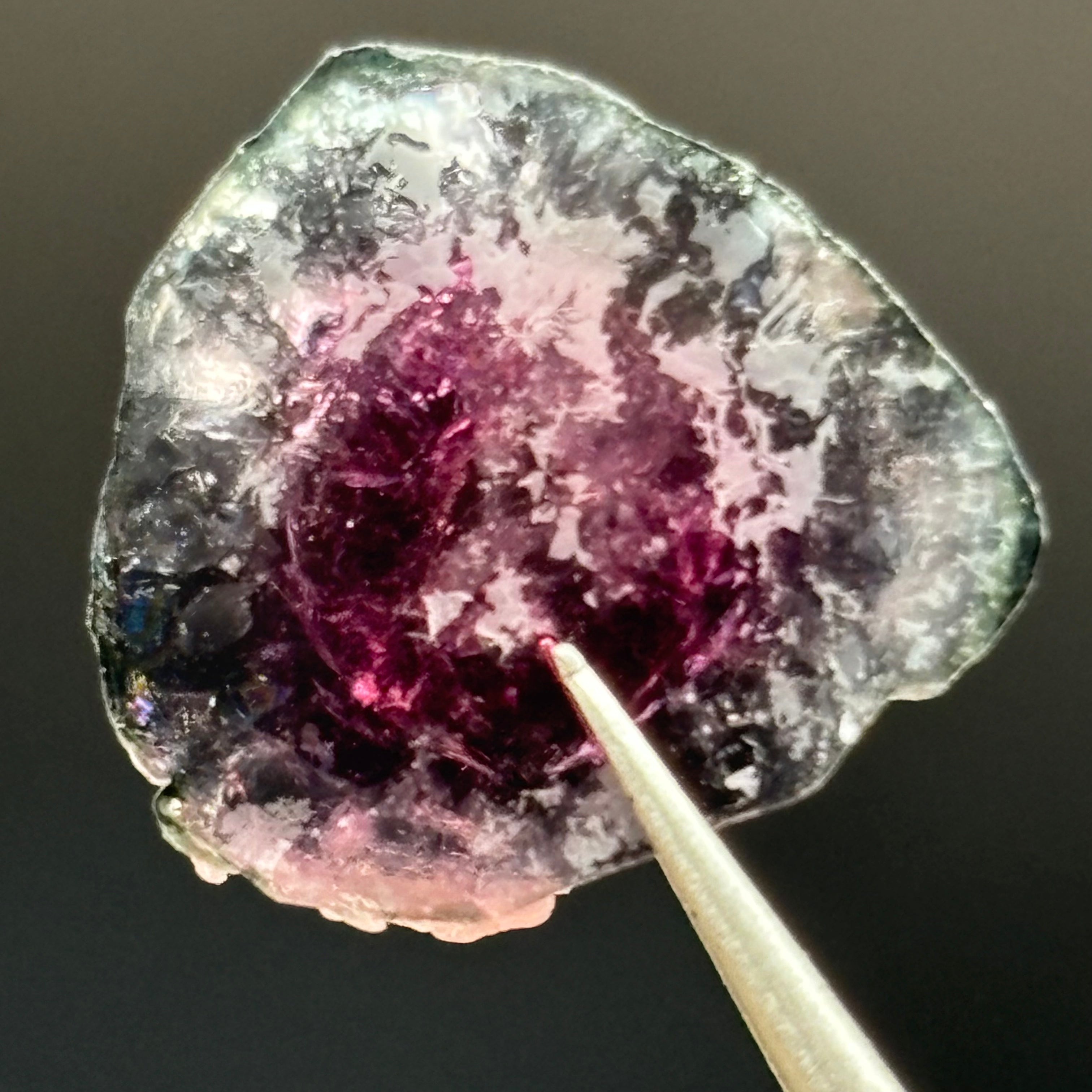 Watermelon Tourmaline Crystal Slice - 034