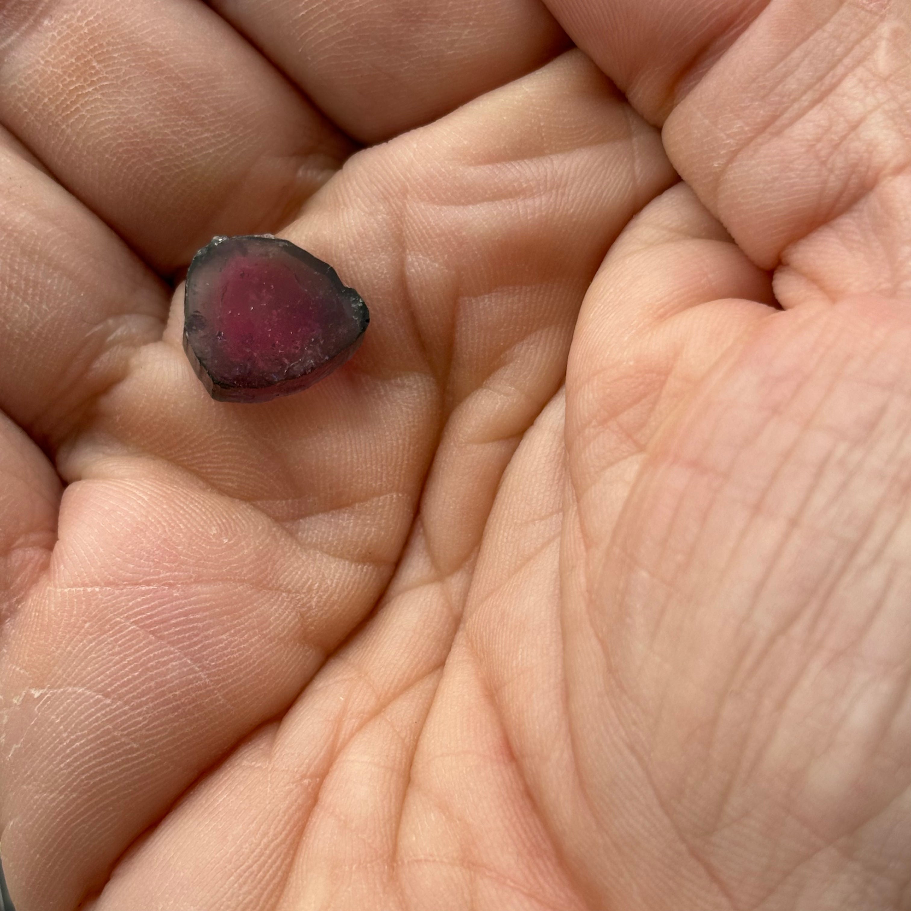 Watermelon Tourmaline Crystal Slice - 034