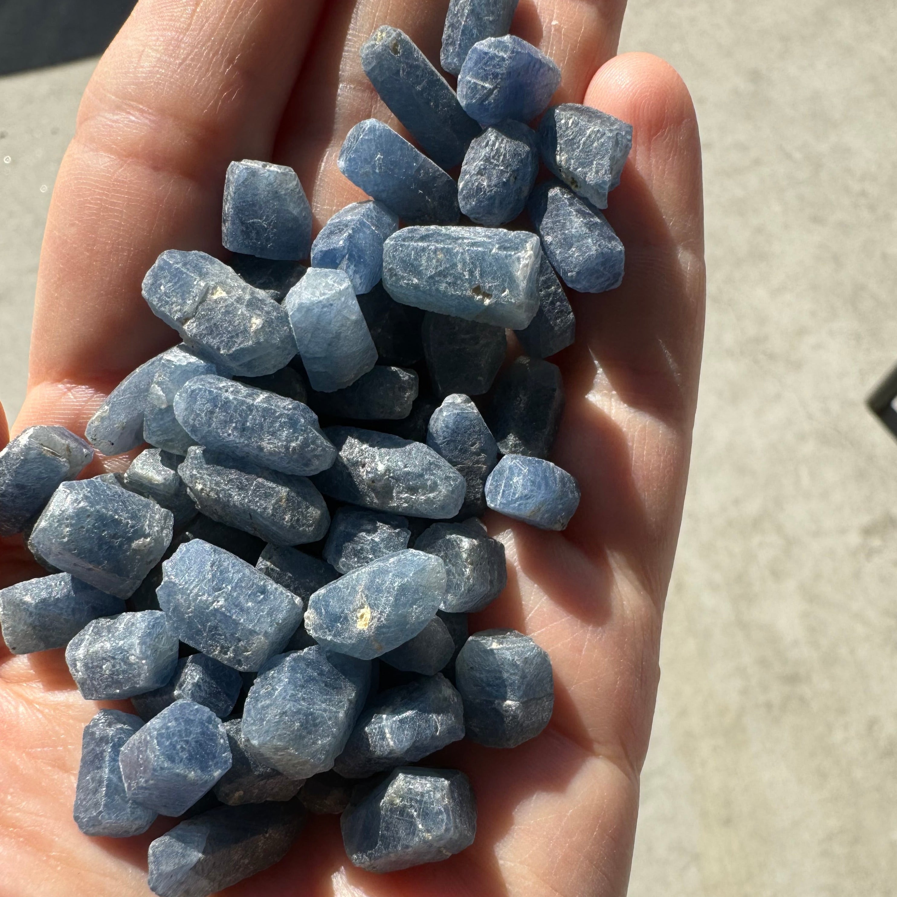 Blue Sapphire Point Pair