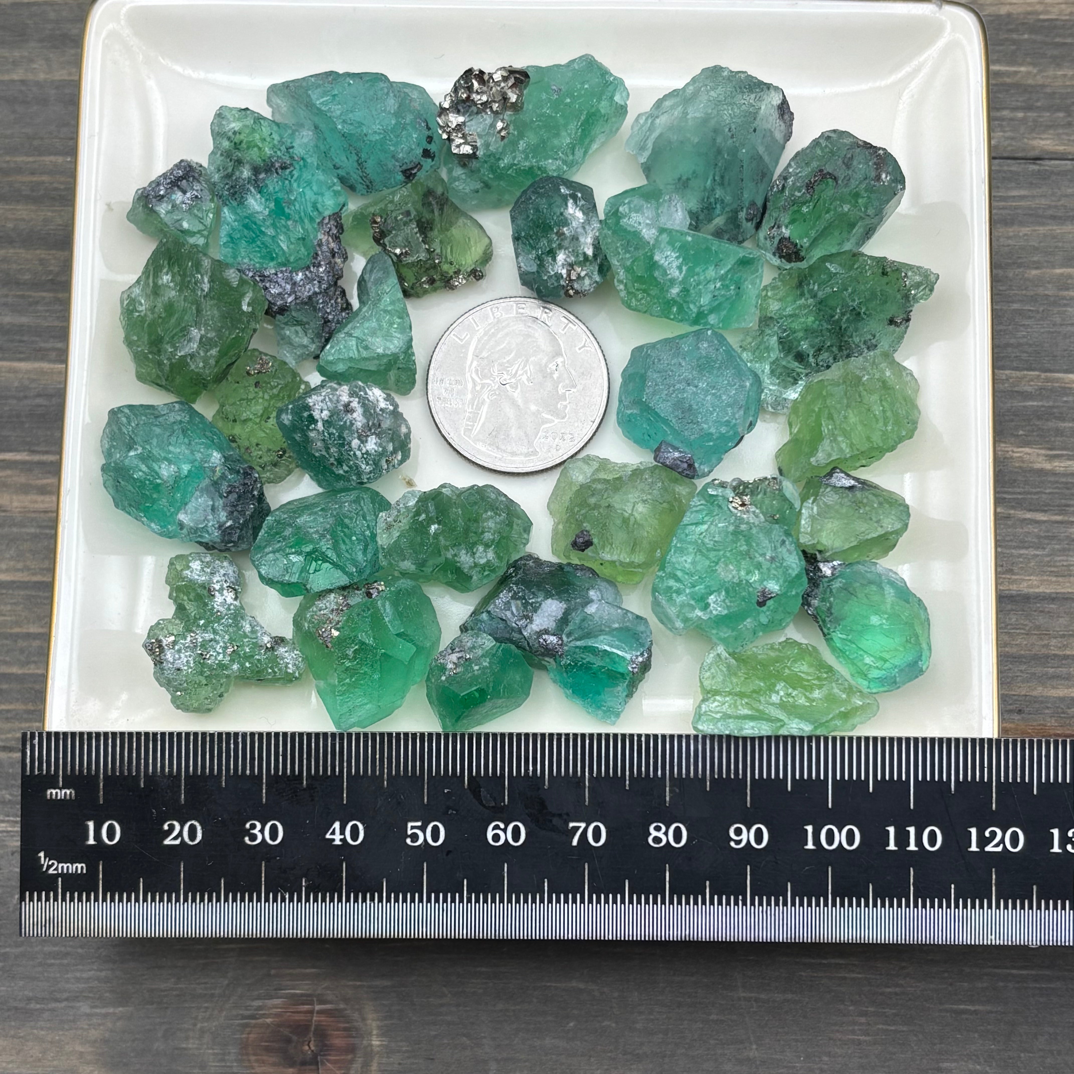 Supernatural Green Fluorite for Pure Quartz Test Tube