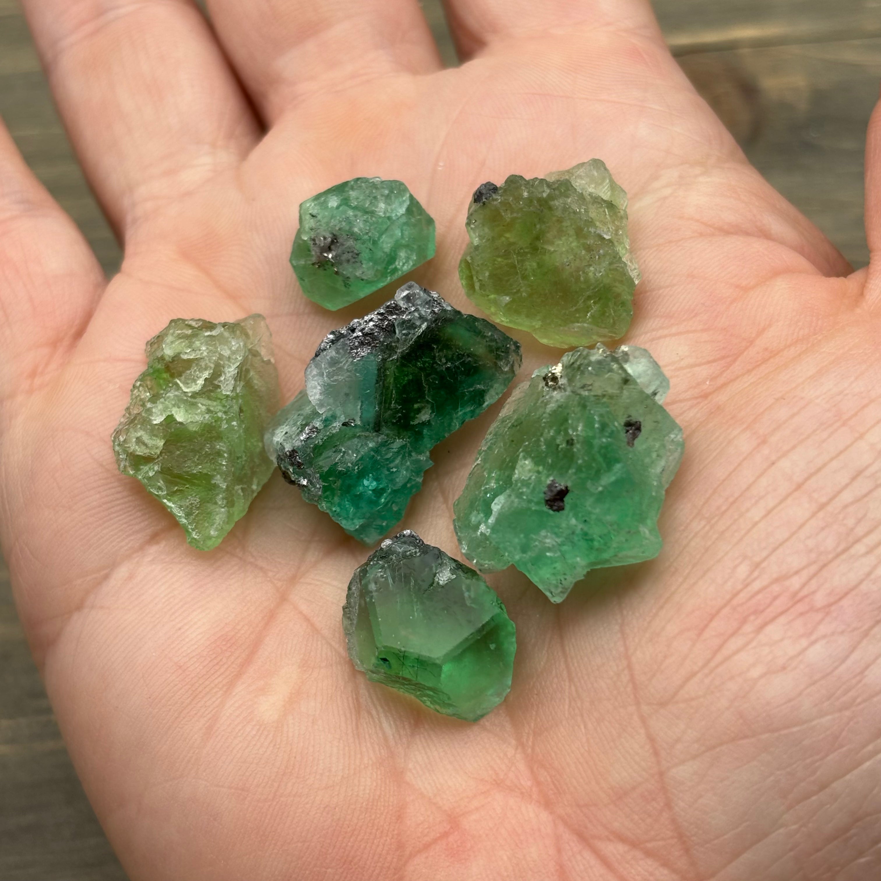 Supernatural Green Fluorite for Pure Quartz Test Tube