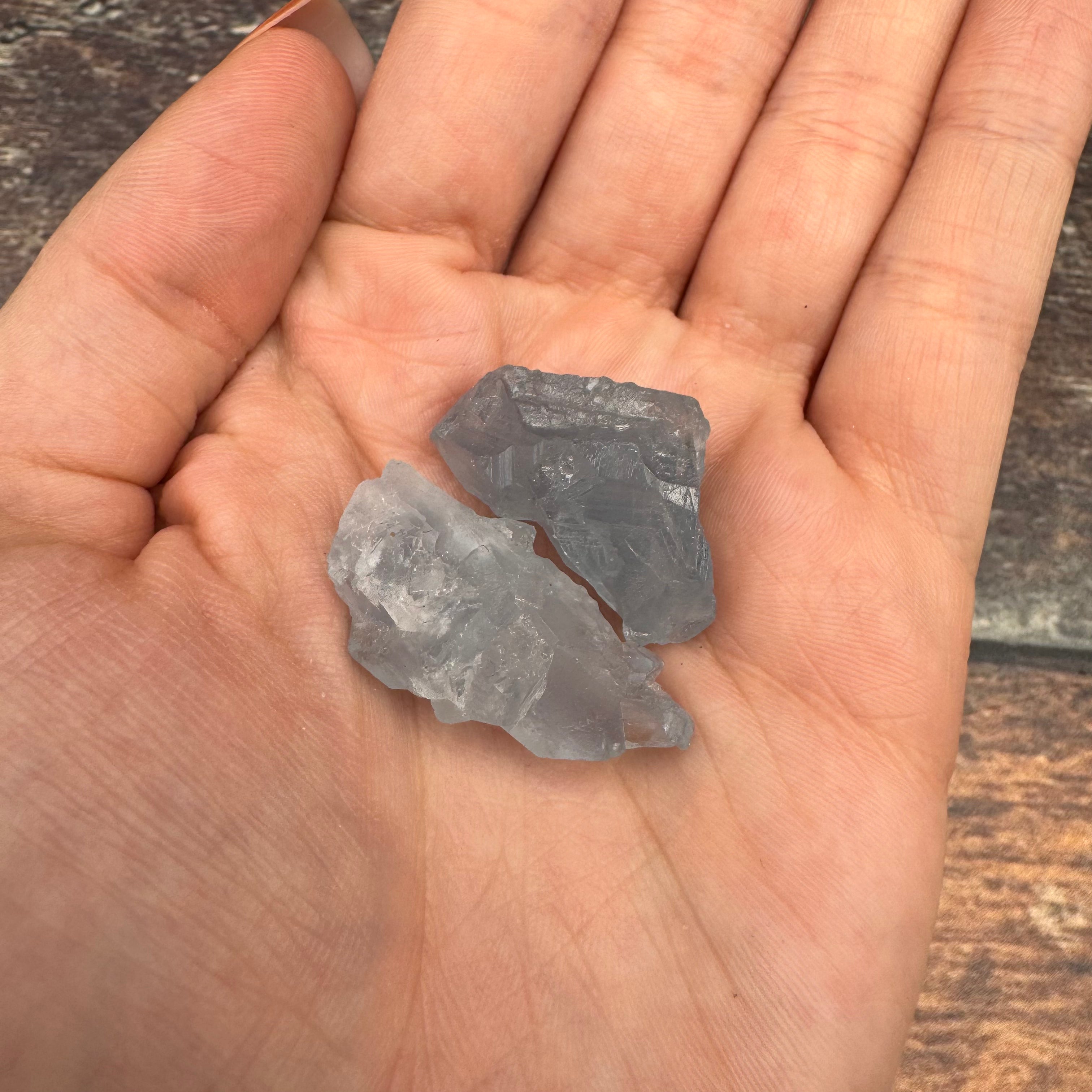 Celestite Crystal Pair