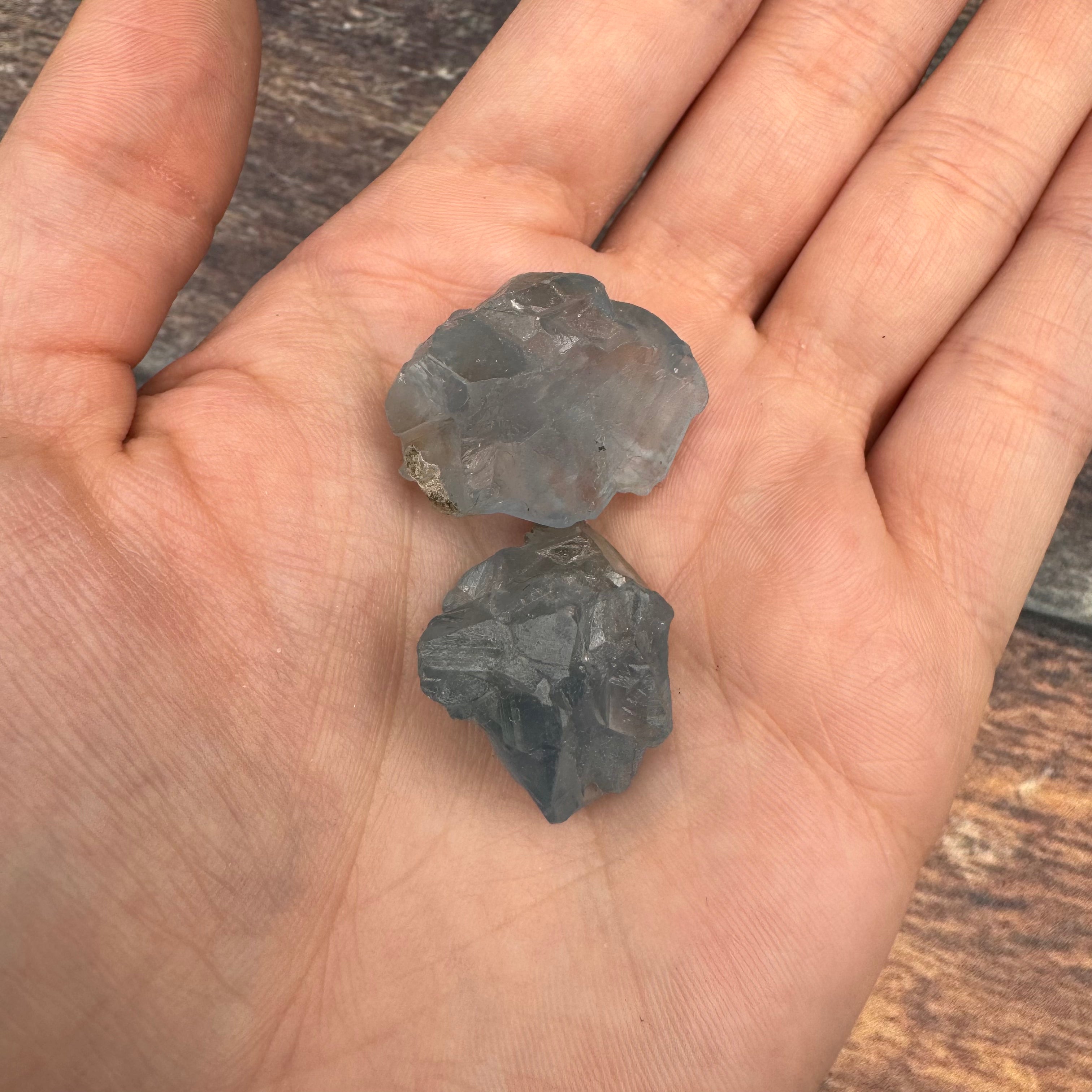Celestite Crystal Pair