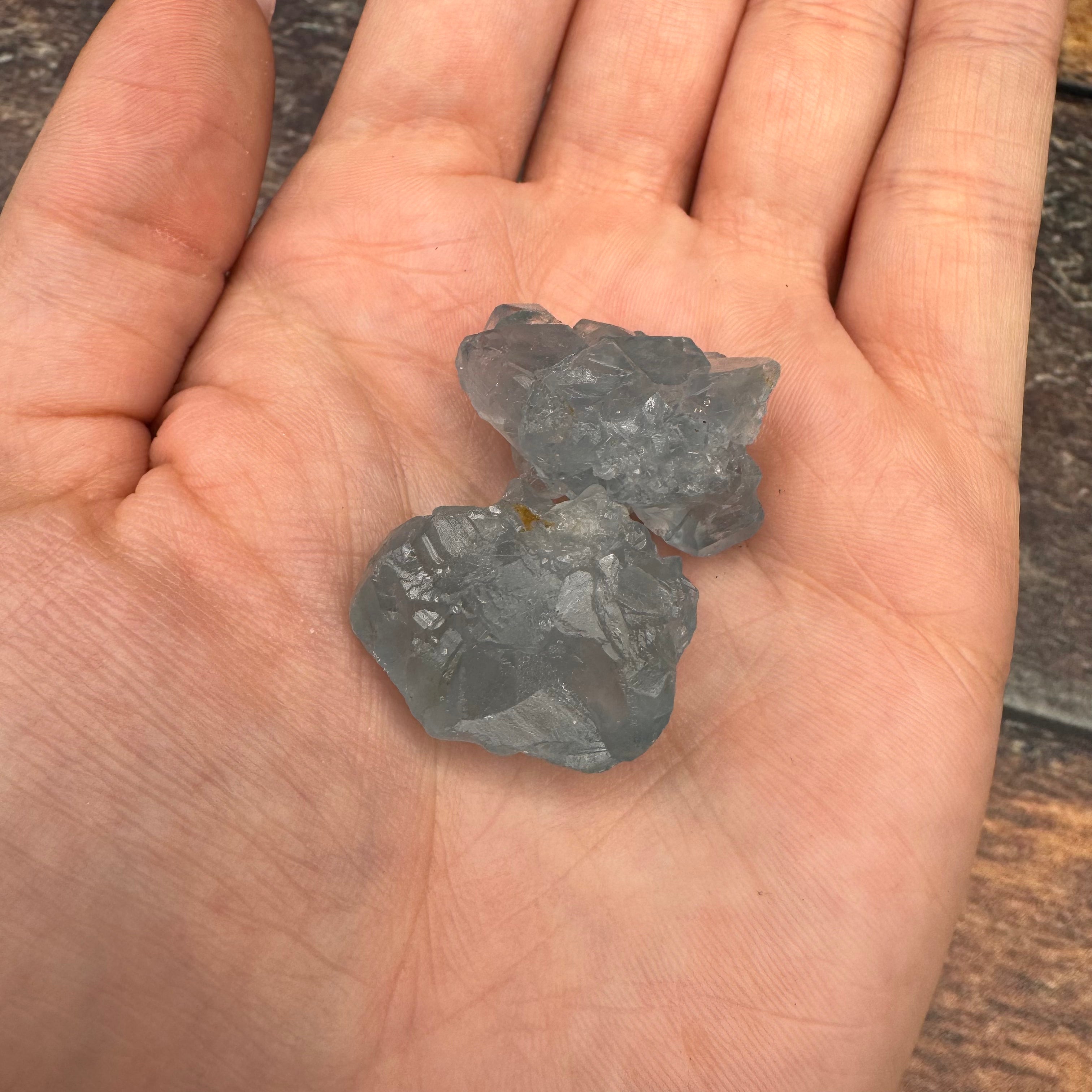 Celestite Crystal Pair