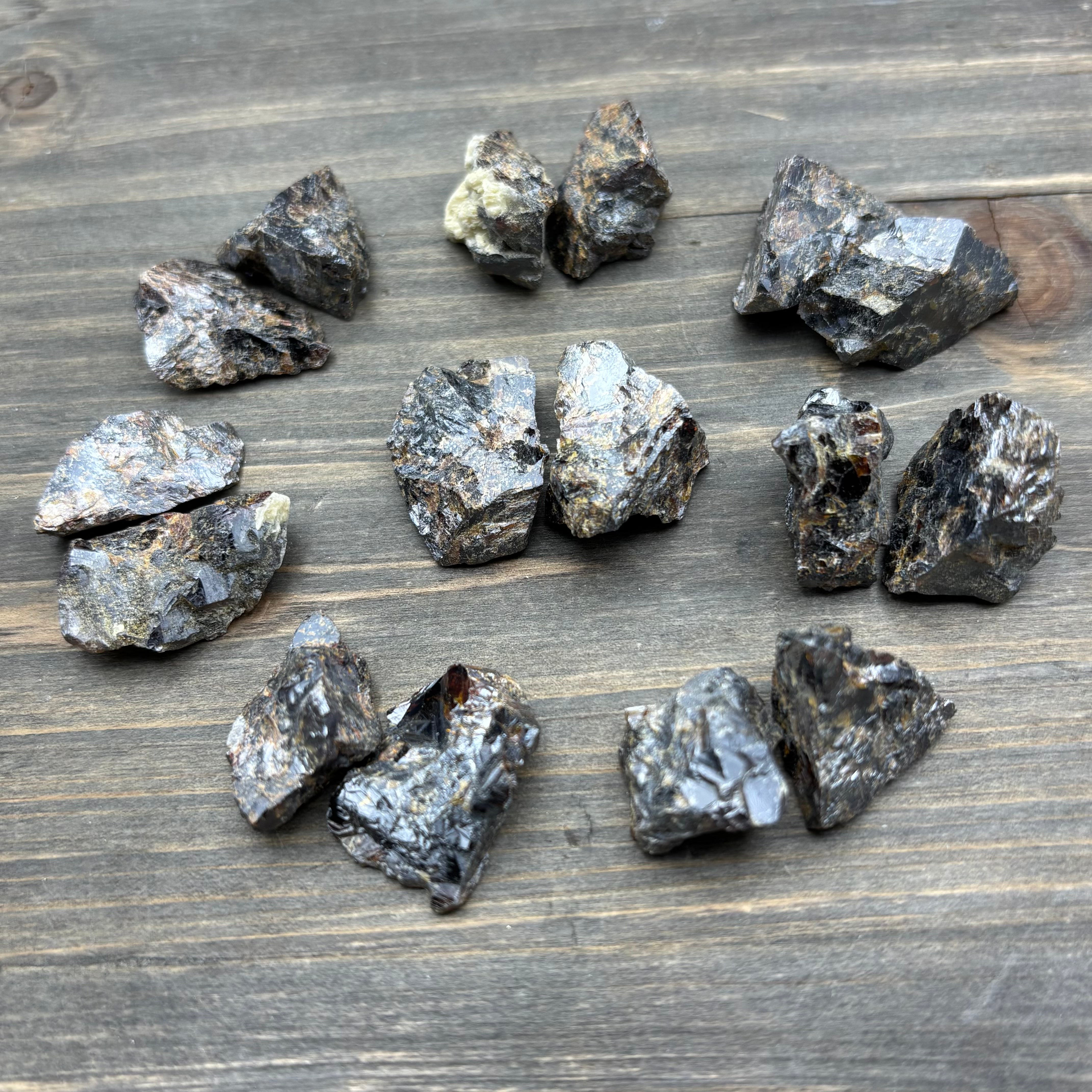 Sphalerite Point Pair, Elmwood Mine