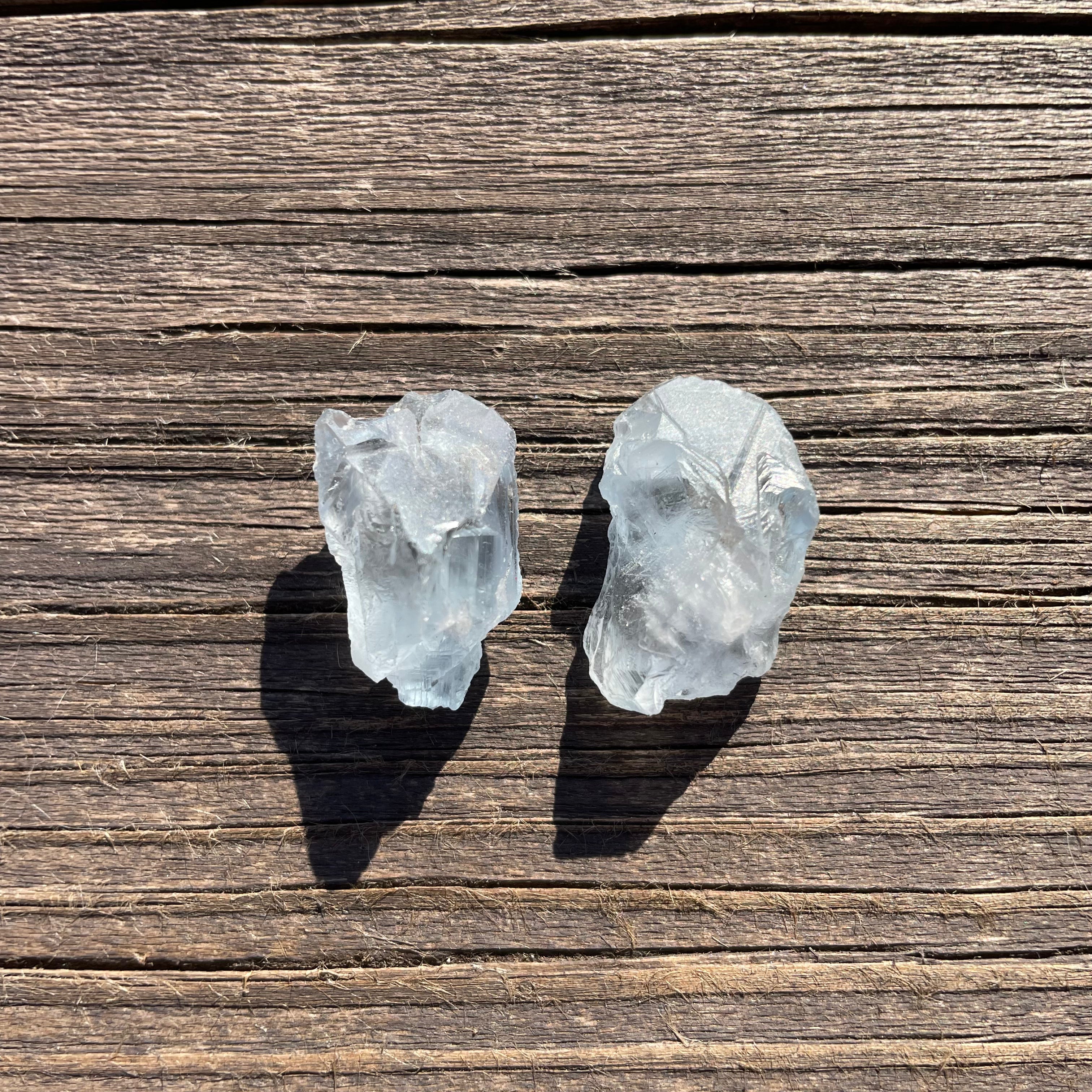 Celestite Crystal Pair