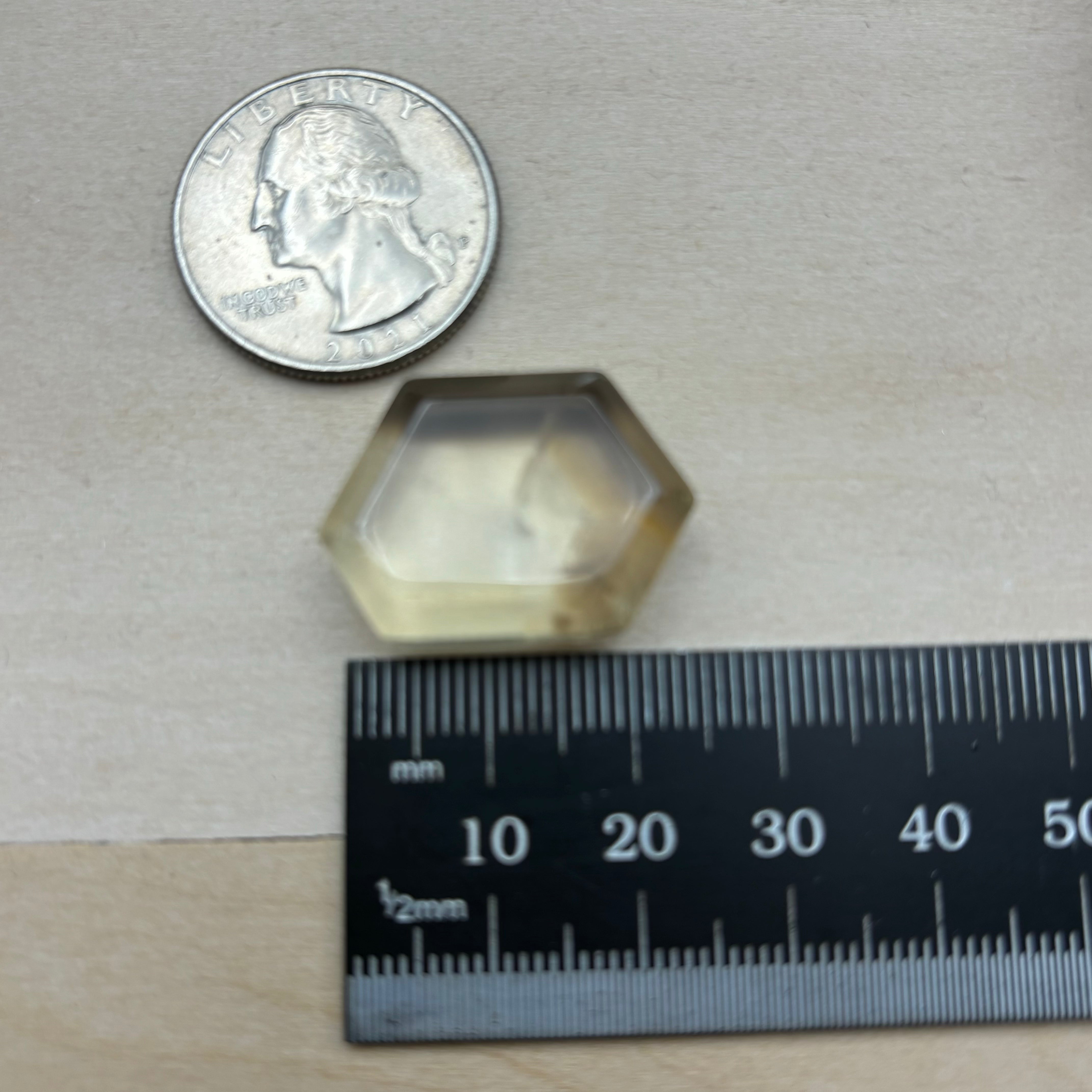 Citrine Crystal Cross-Section - 058