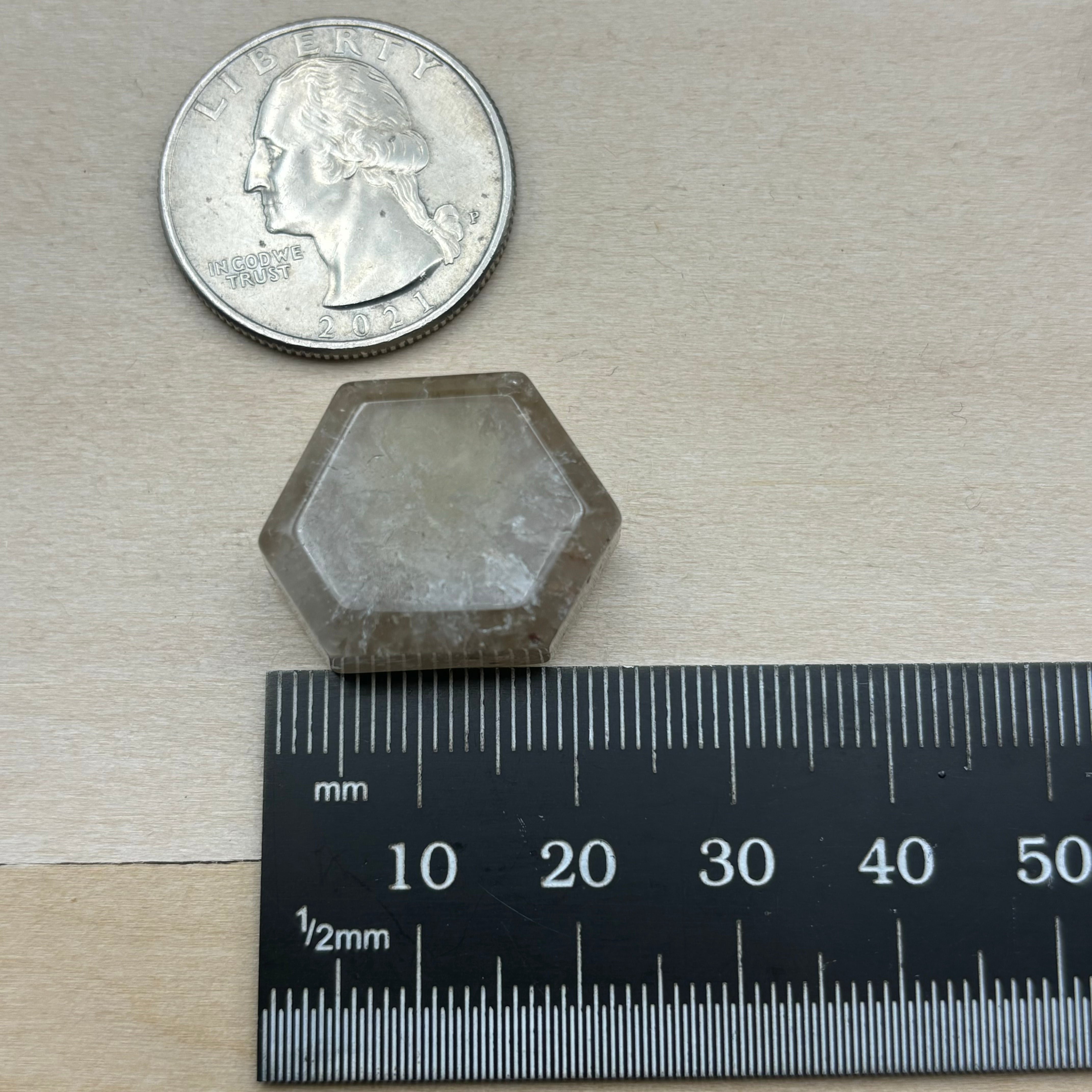 Citrine Crystal Cross-Section - 059