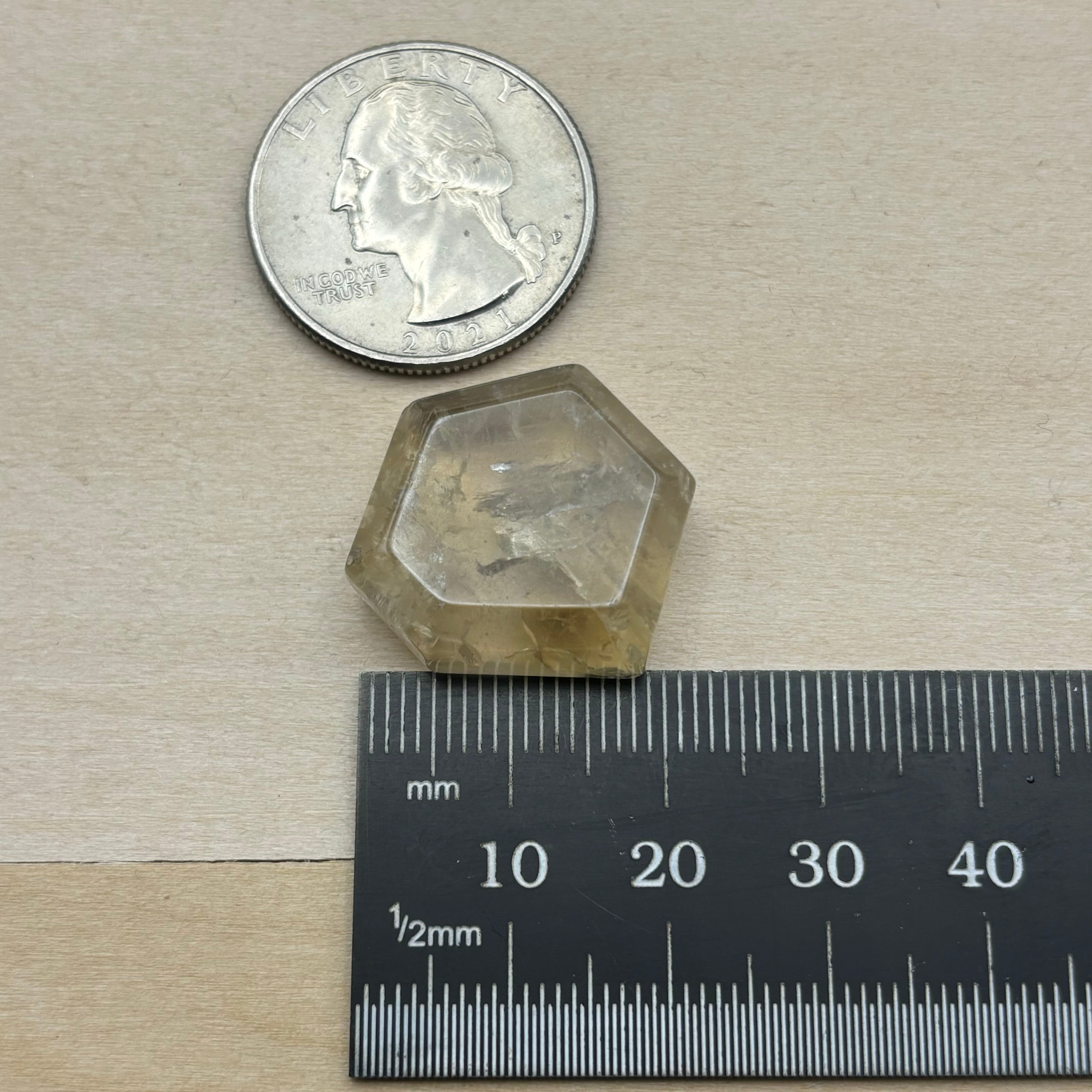 Citrine Crystal Cross-Section - 060