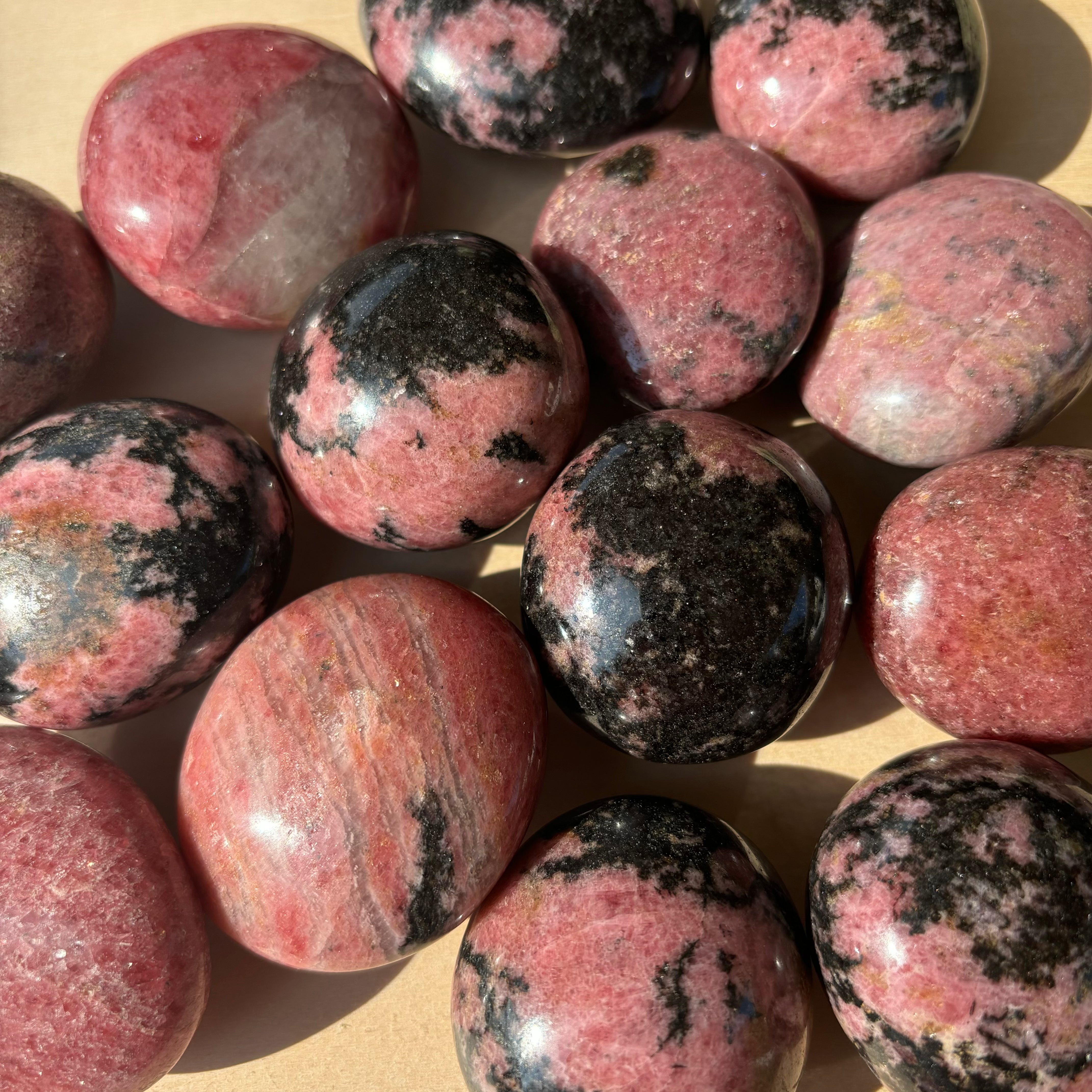 Rhodonite Palm Pair