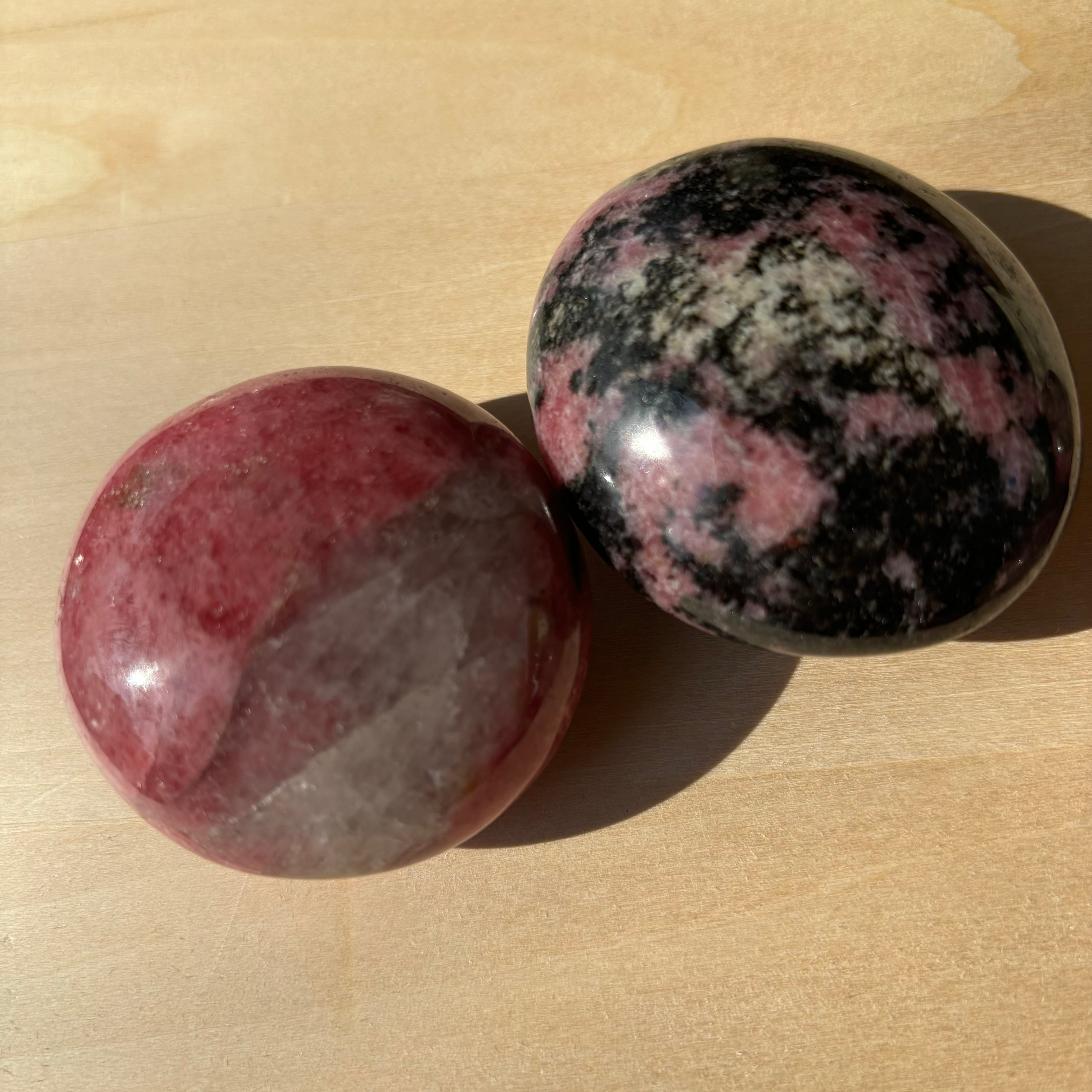 Rhodonite Palm Pair