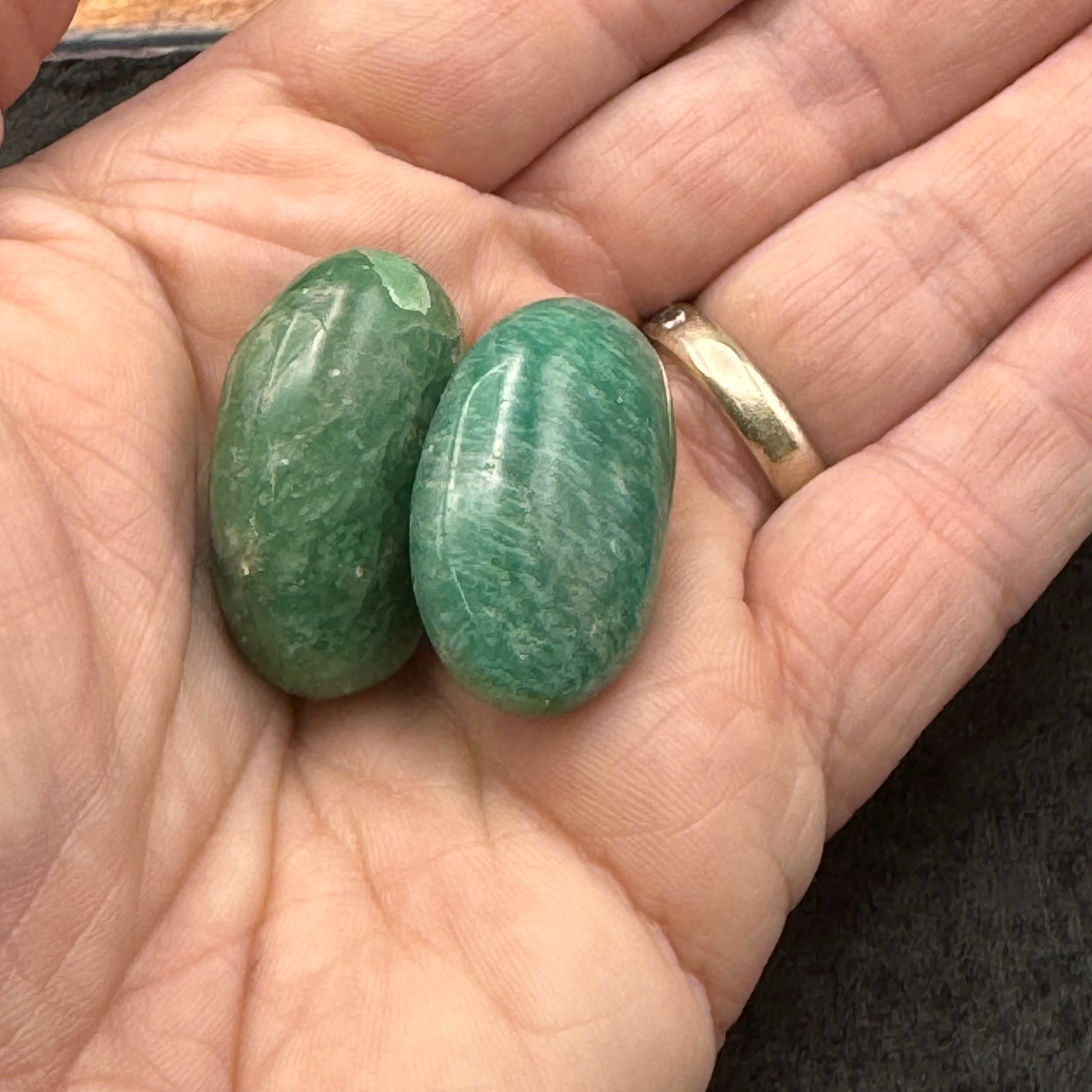 Deep Color Amazonite Pair