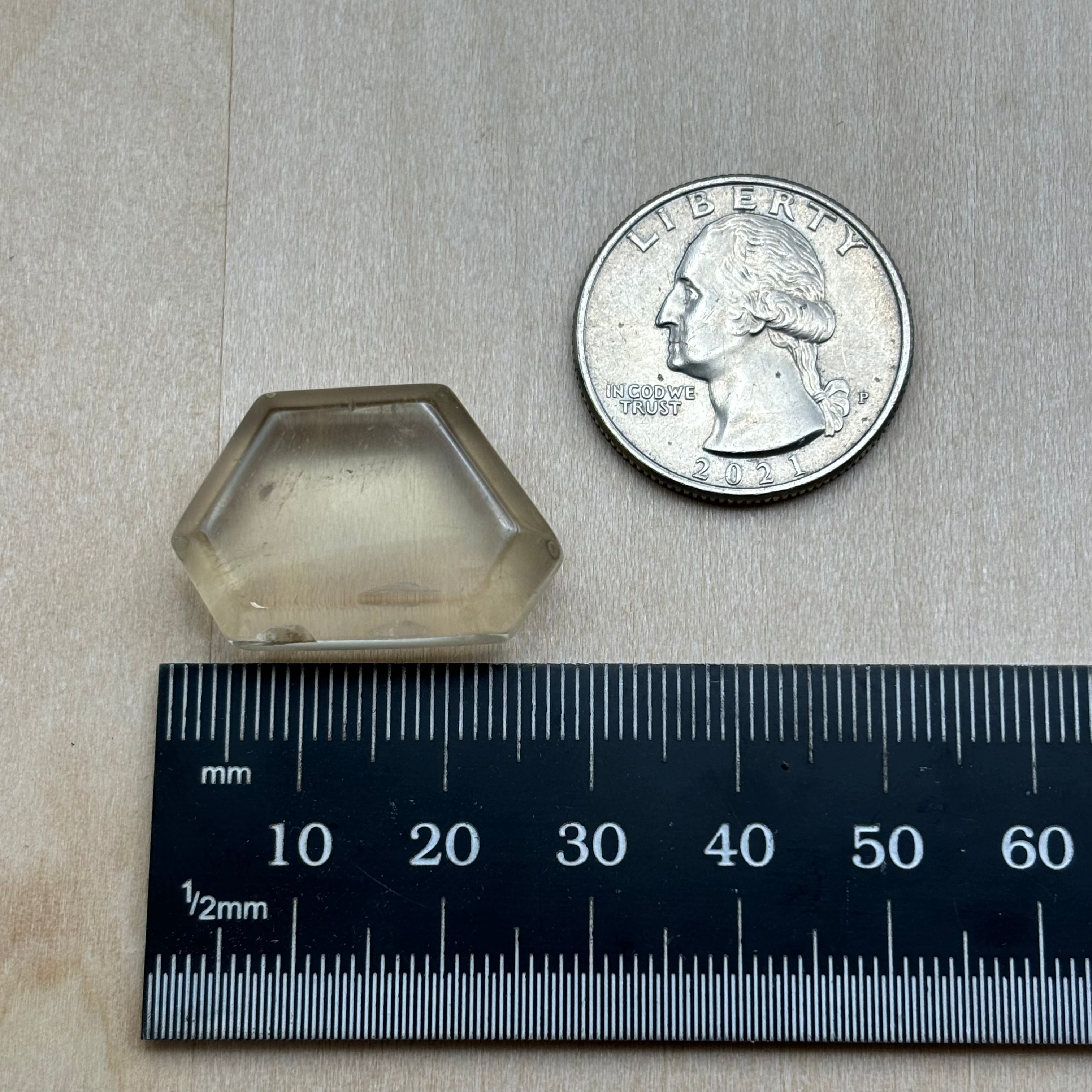 Citrine Crystal Cross-Section - 067