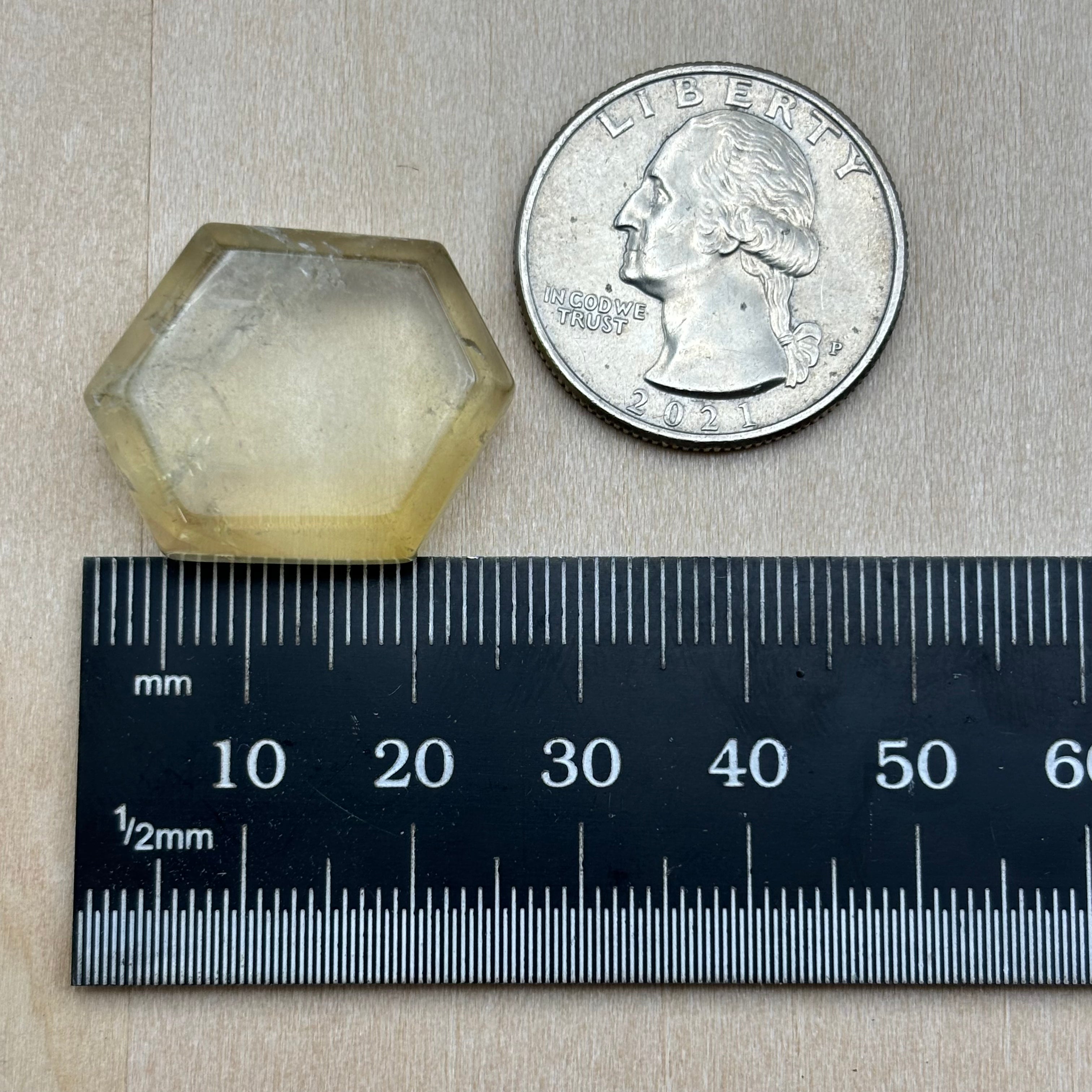 Citrine Crystal Cross-Section - 072