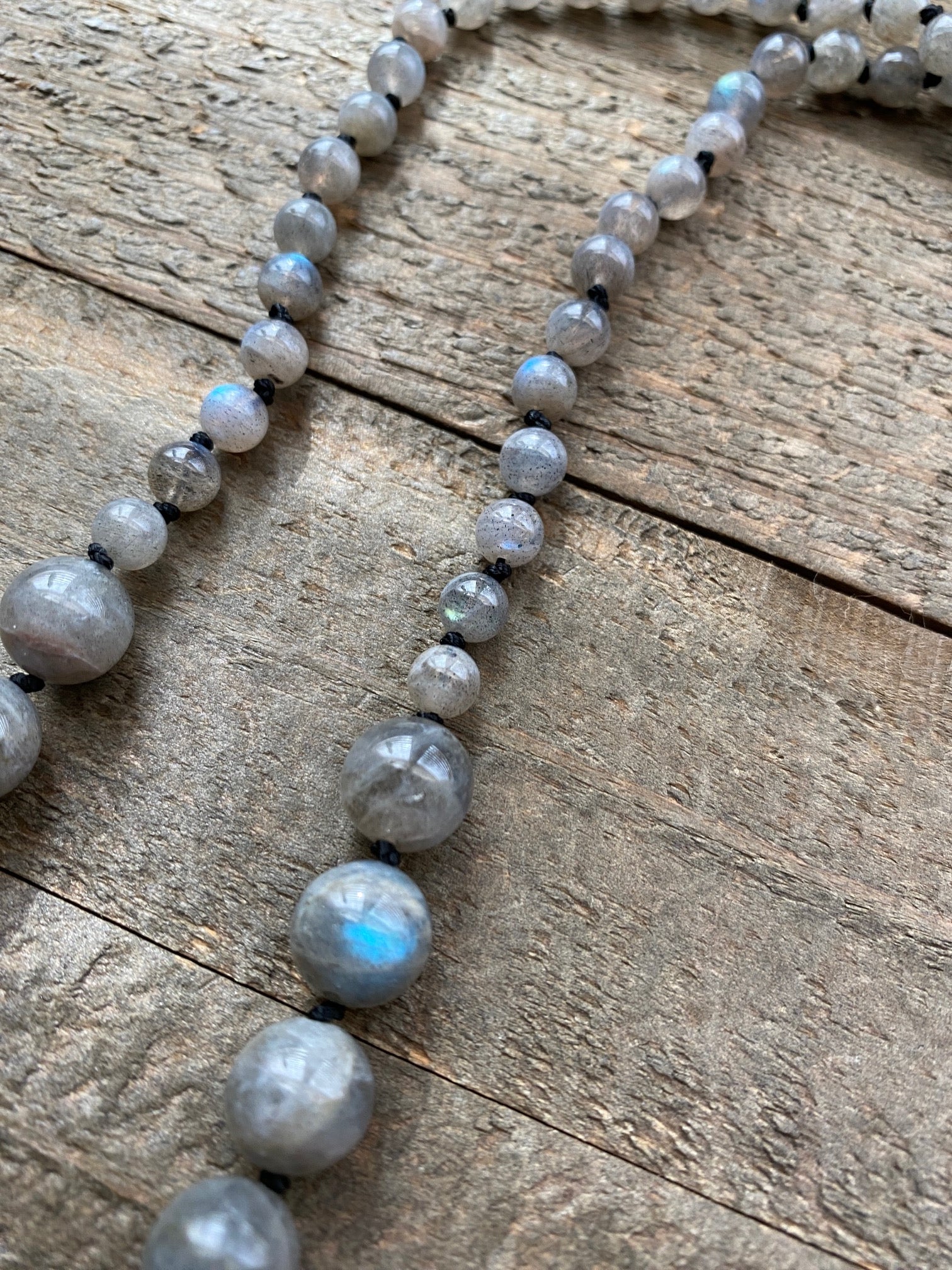Labradorite Hand Knotted Necklace by Moontree Adornment