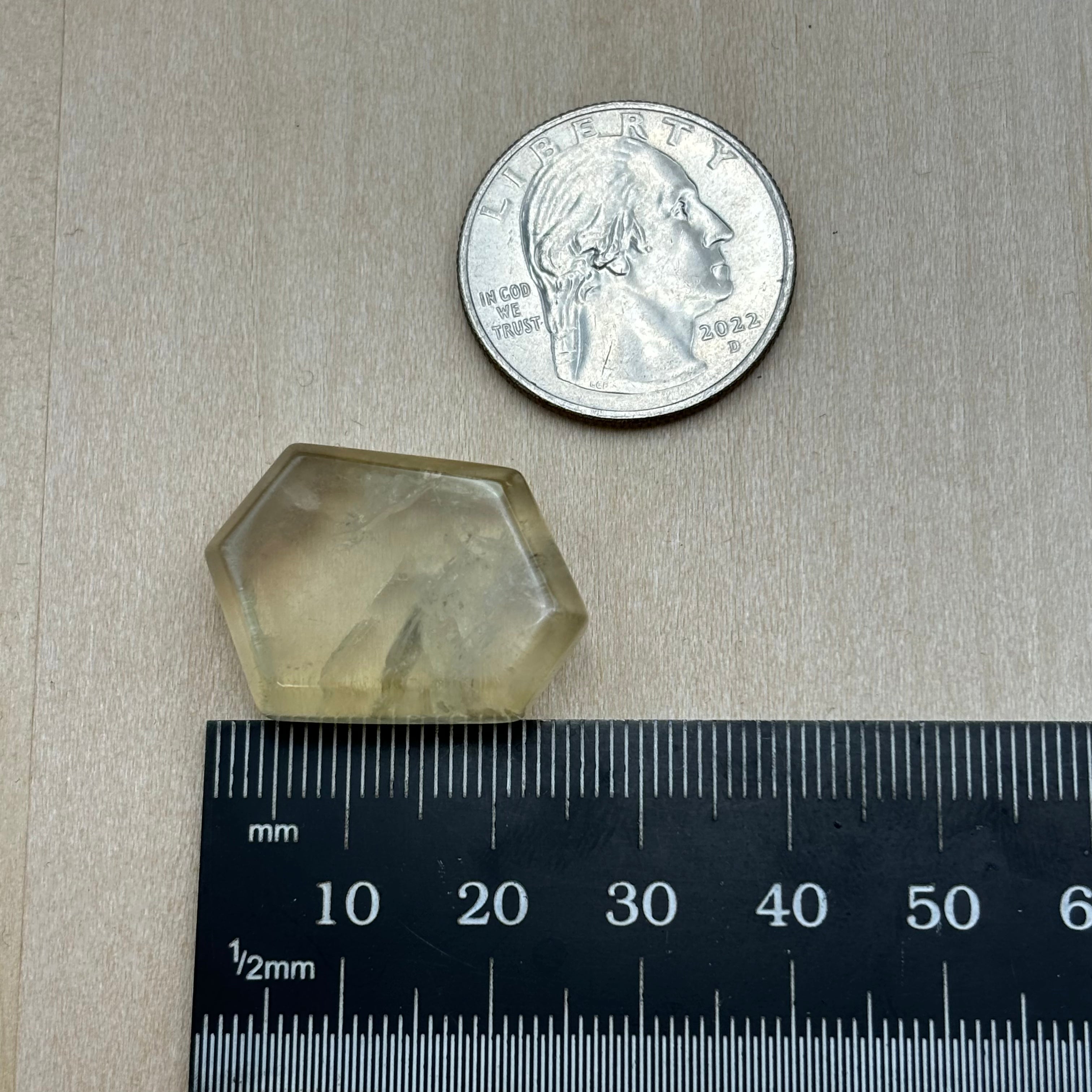 Citrine Crystal Cross-Section - 084
