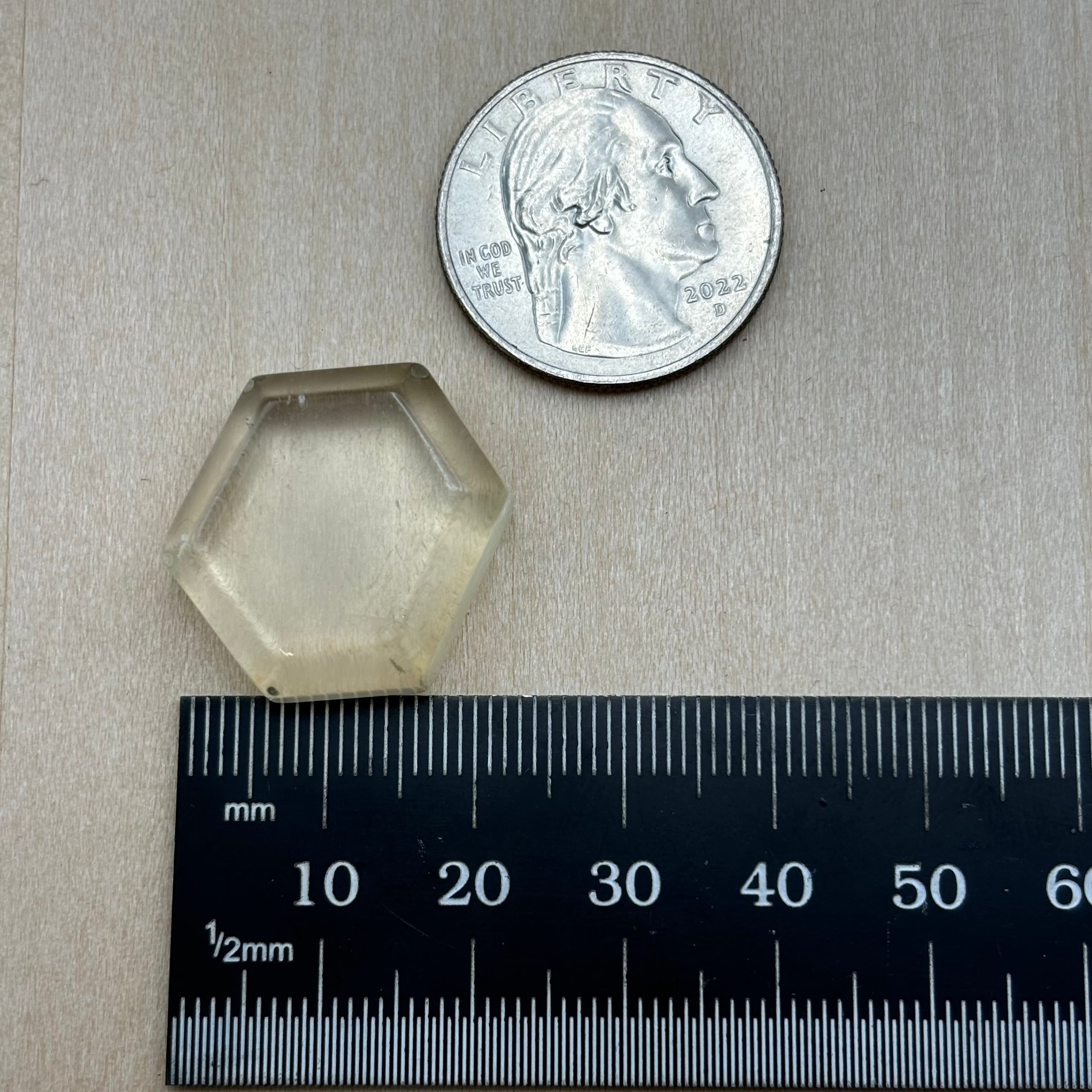 Citrine Crystal Cross-Section - 087