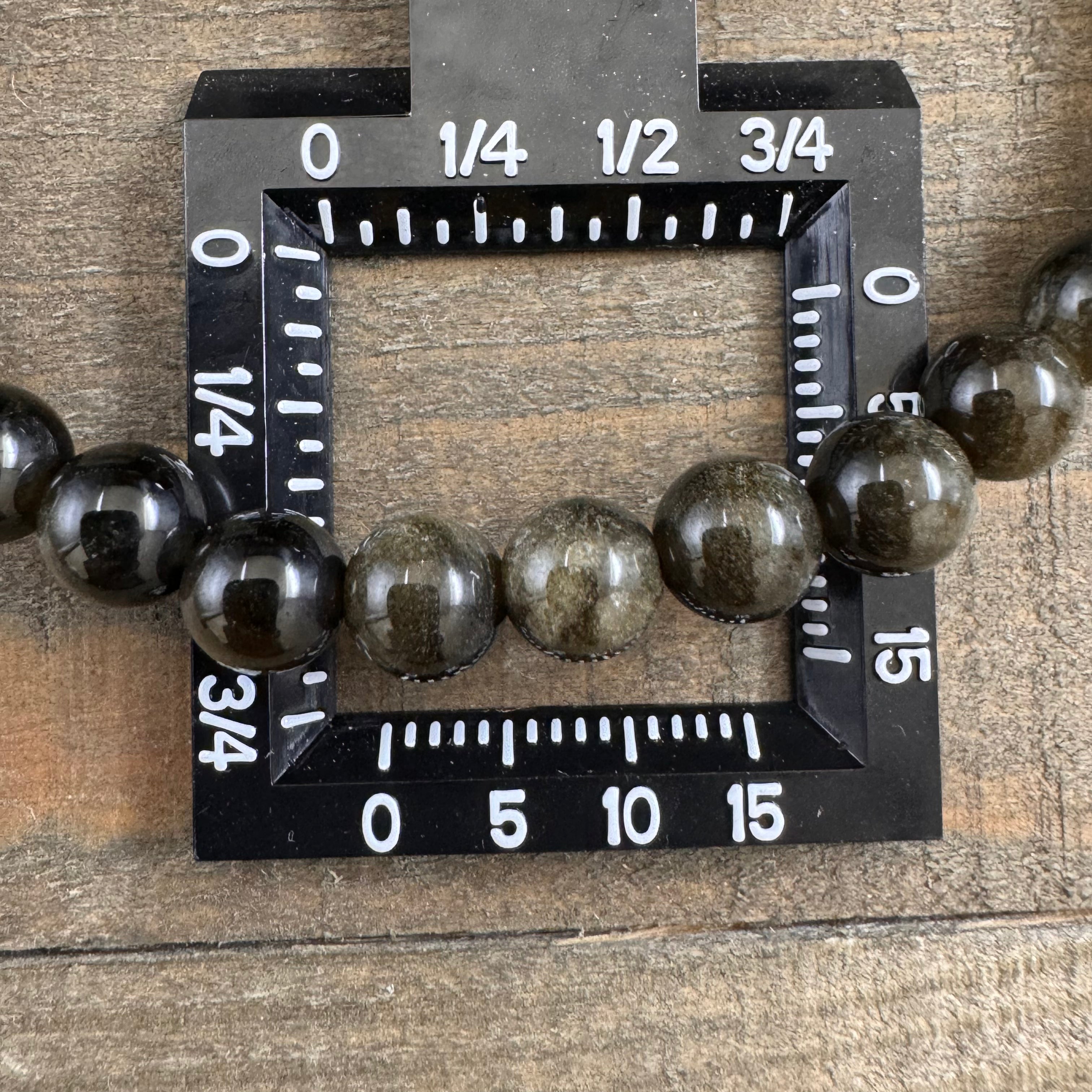 Silver Sheen Obsidian Bracelet