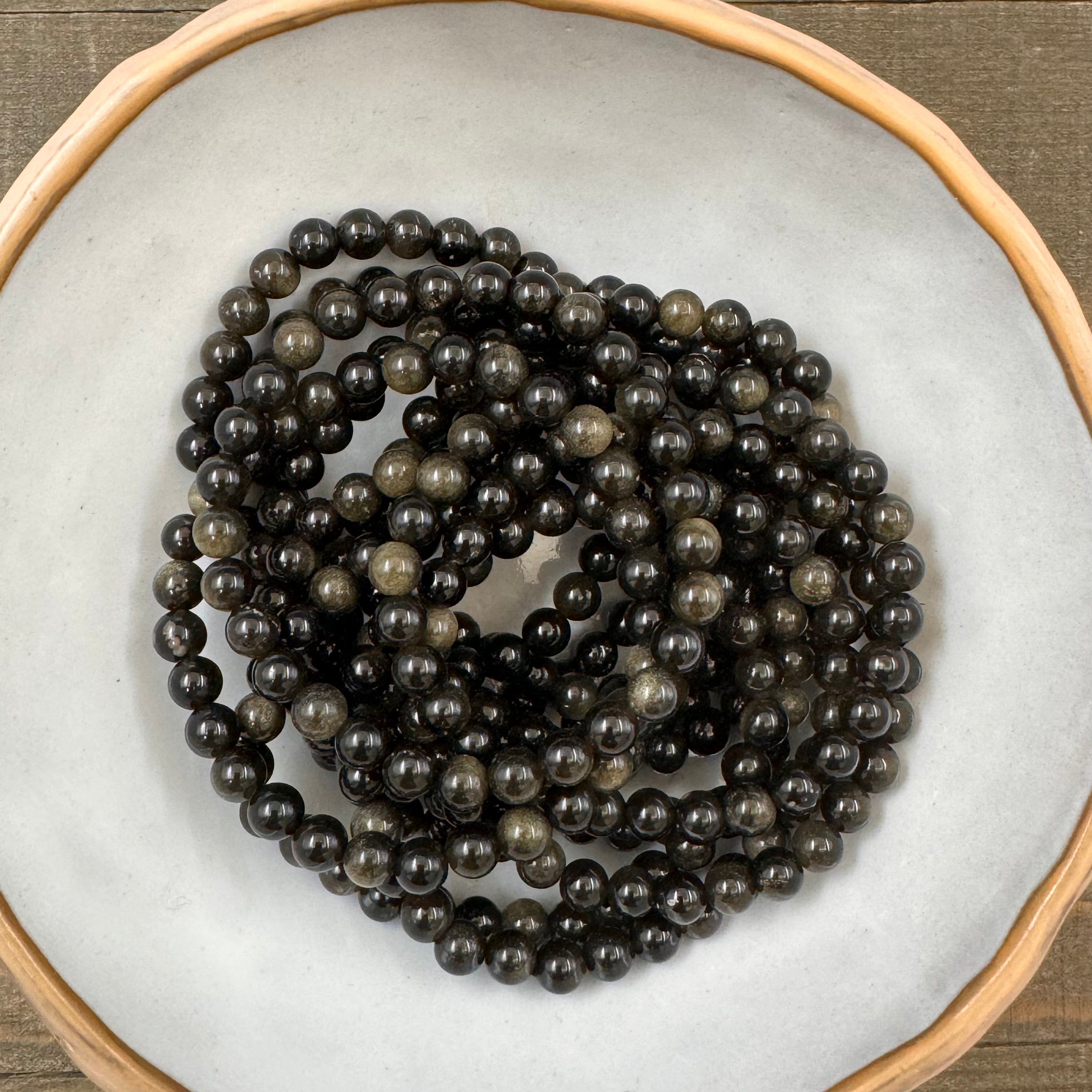 Gold Sheen Obsidian Bracelet