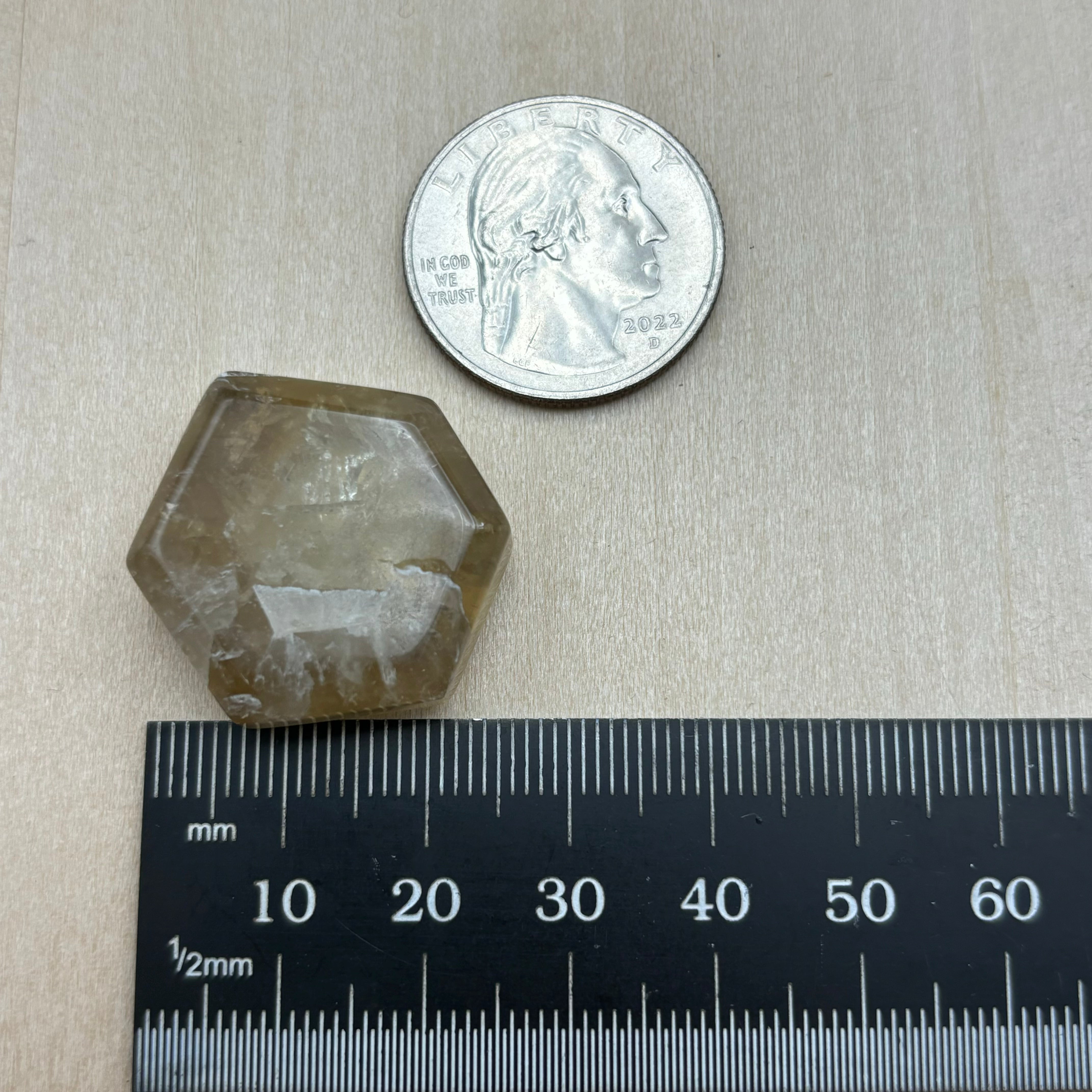 Citrine Crystal Cross-Section - 099