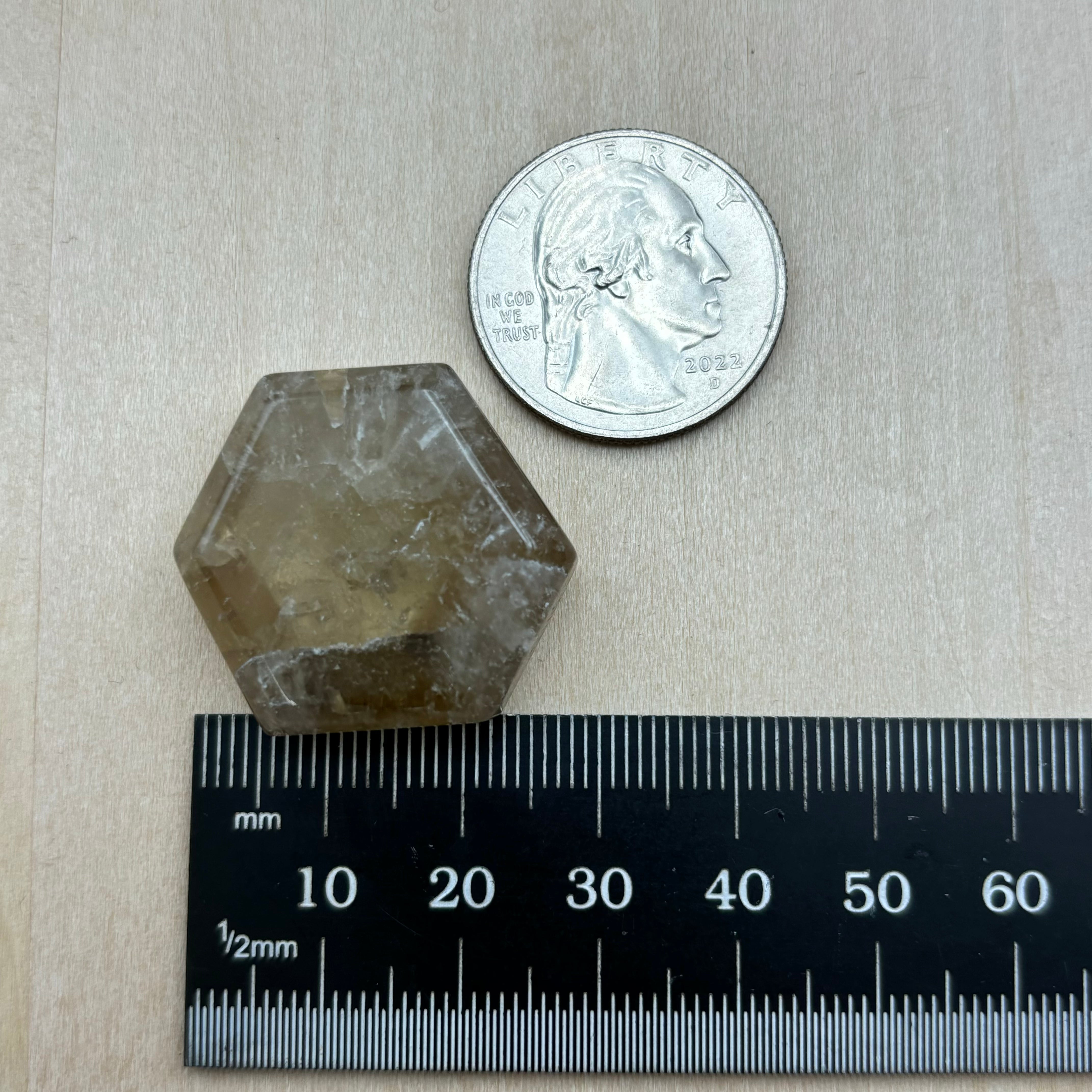 Citrine Crystal Cross-Section - 108