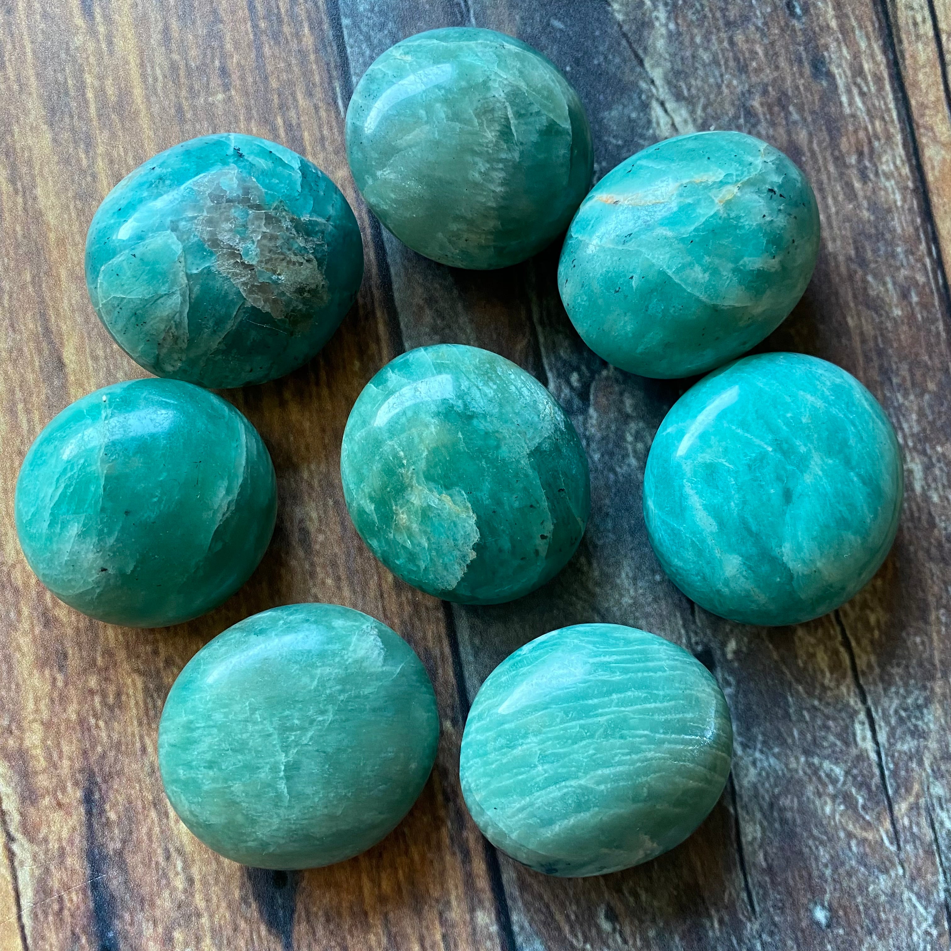 Amazonite Palm Stone Pair