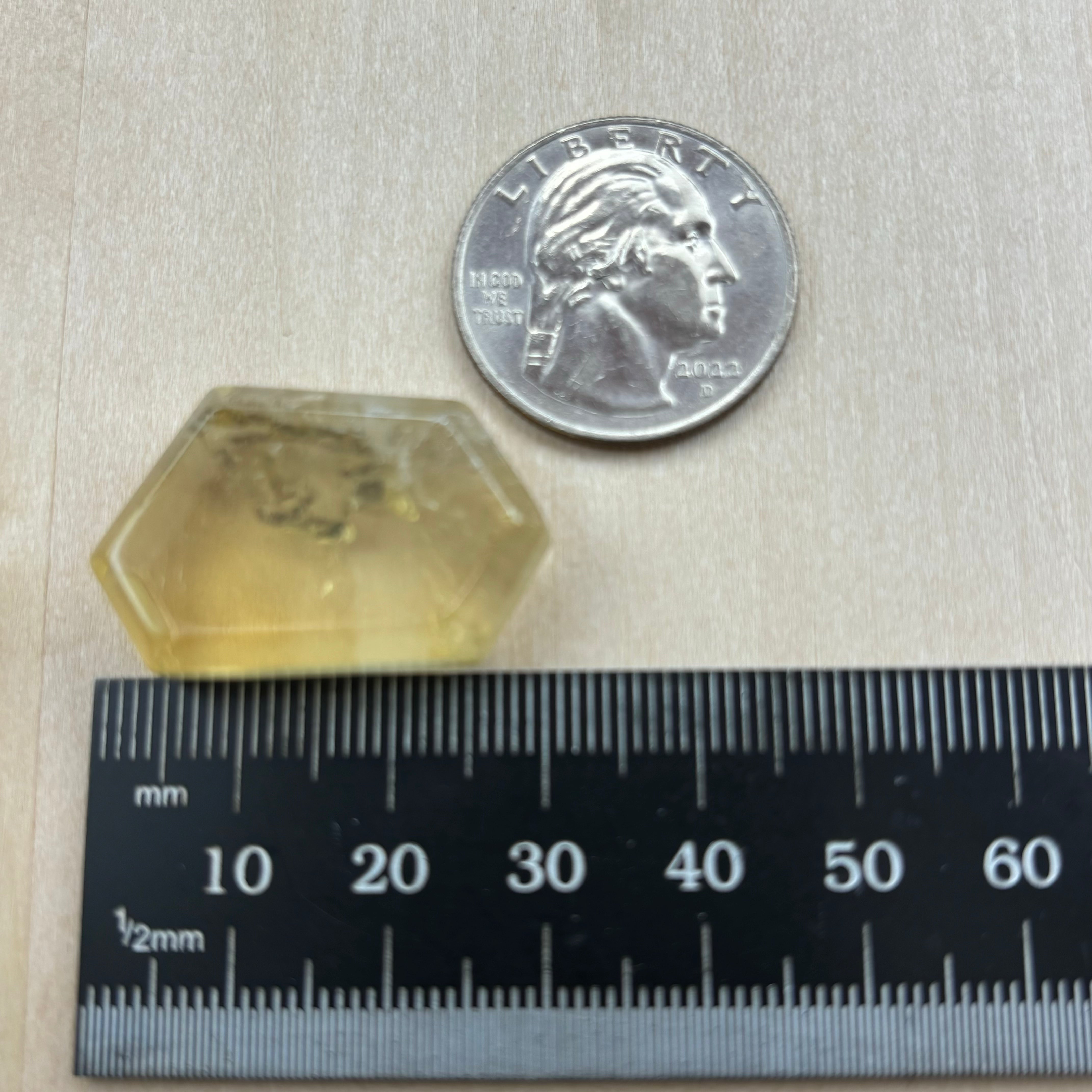 Citrine Crystal Cross-Section - 110