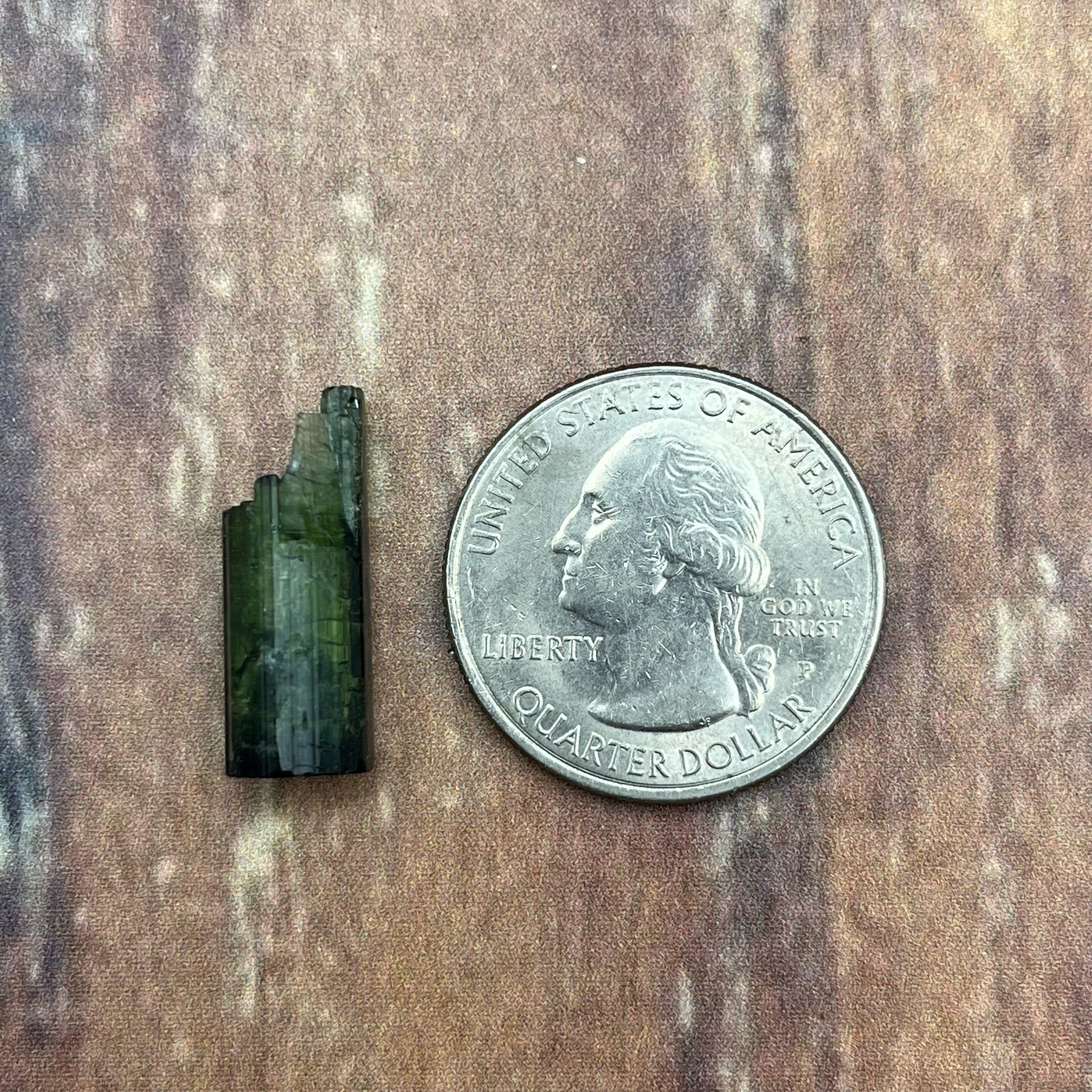 Green Tourmaline with Feldspar -036