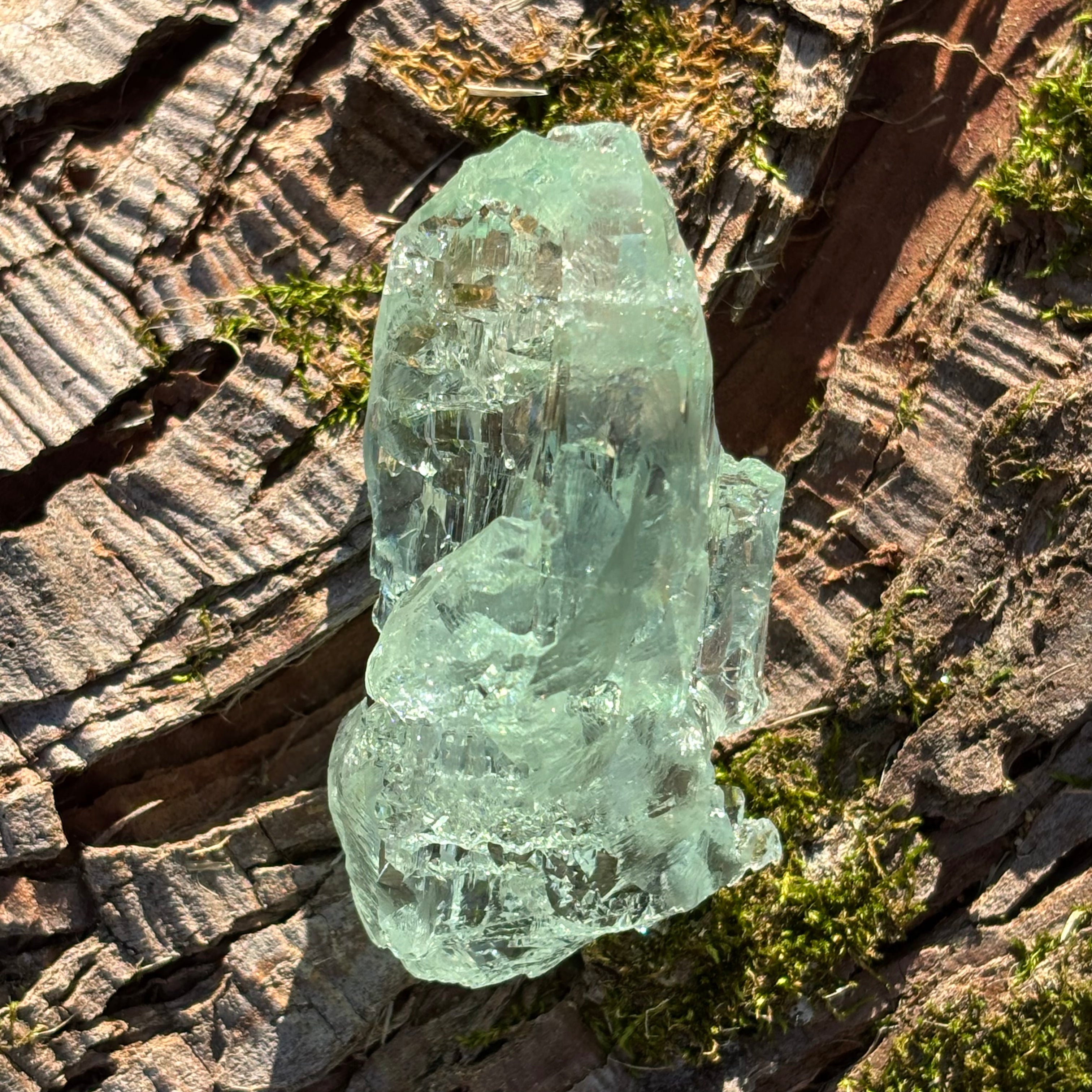 Etched Aquamarine Gem Crystal - 003